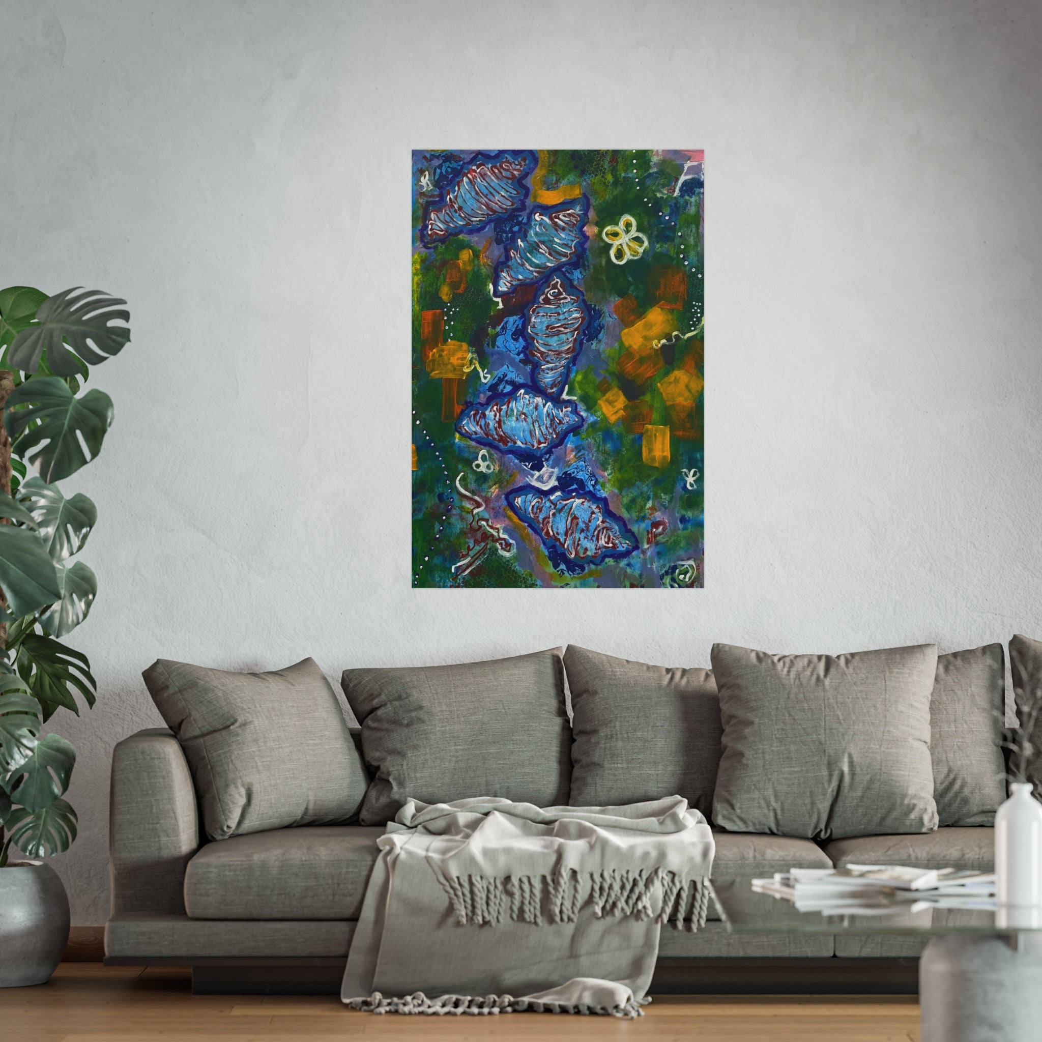 Vibrant Fine Art Poster, Colorful Wall Decor, Home Art Print, Unique Gift, Modern Artwork, Art for Living Room