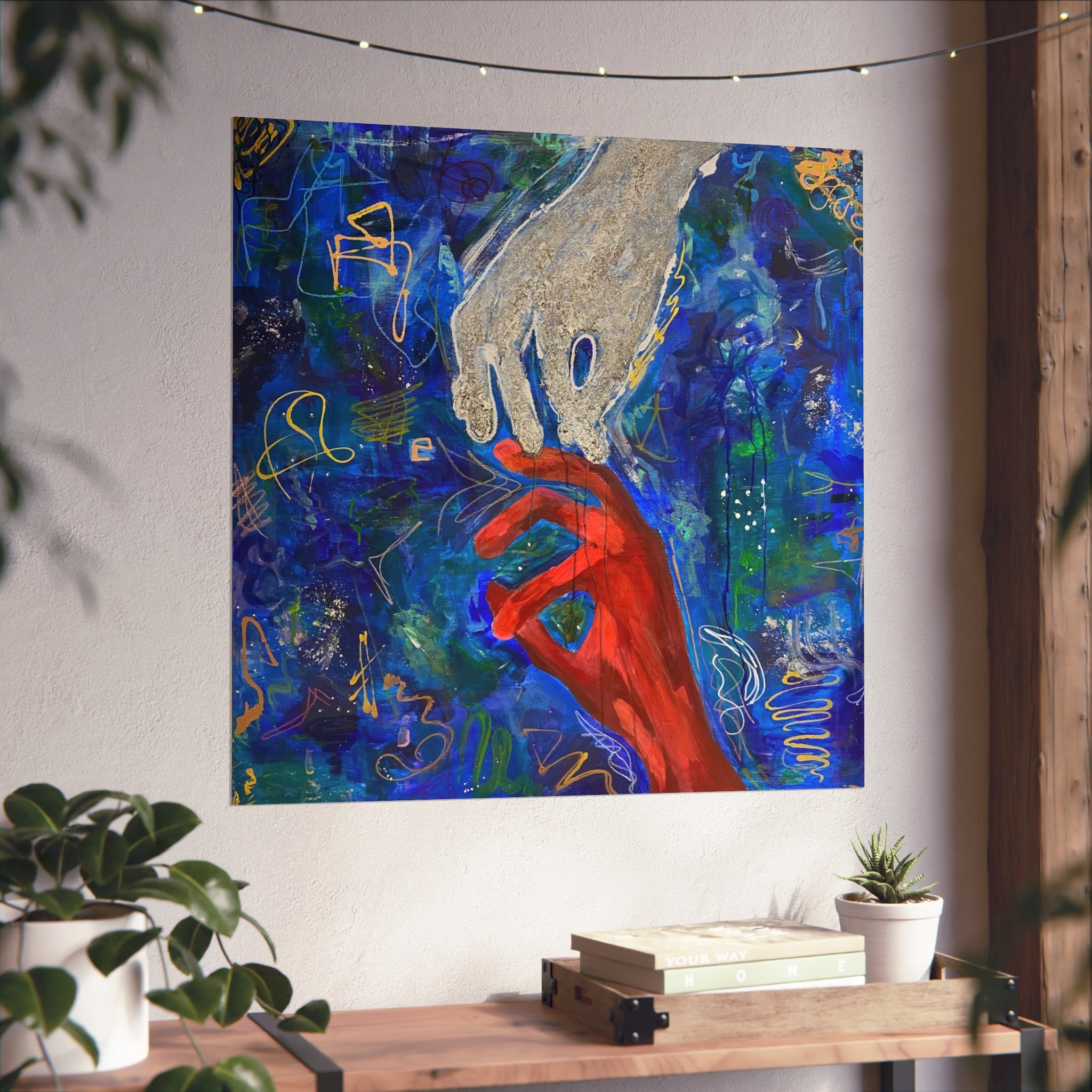 Vibrant Fine Art Poster - Abstract Hand Design, Wall Décor, Home Art, Gift for Art Lovers, Unique Art Print