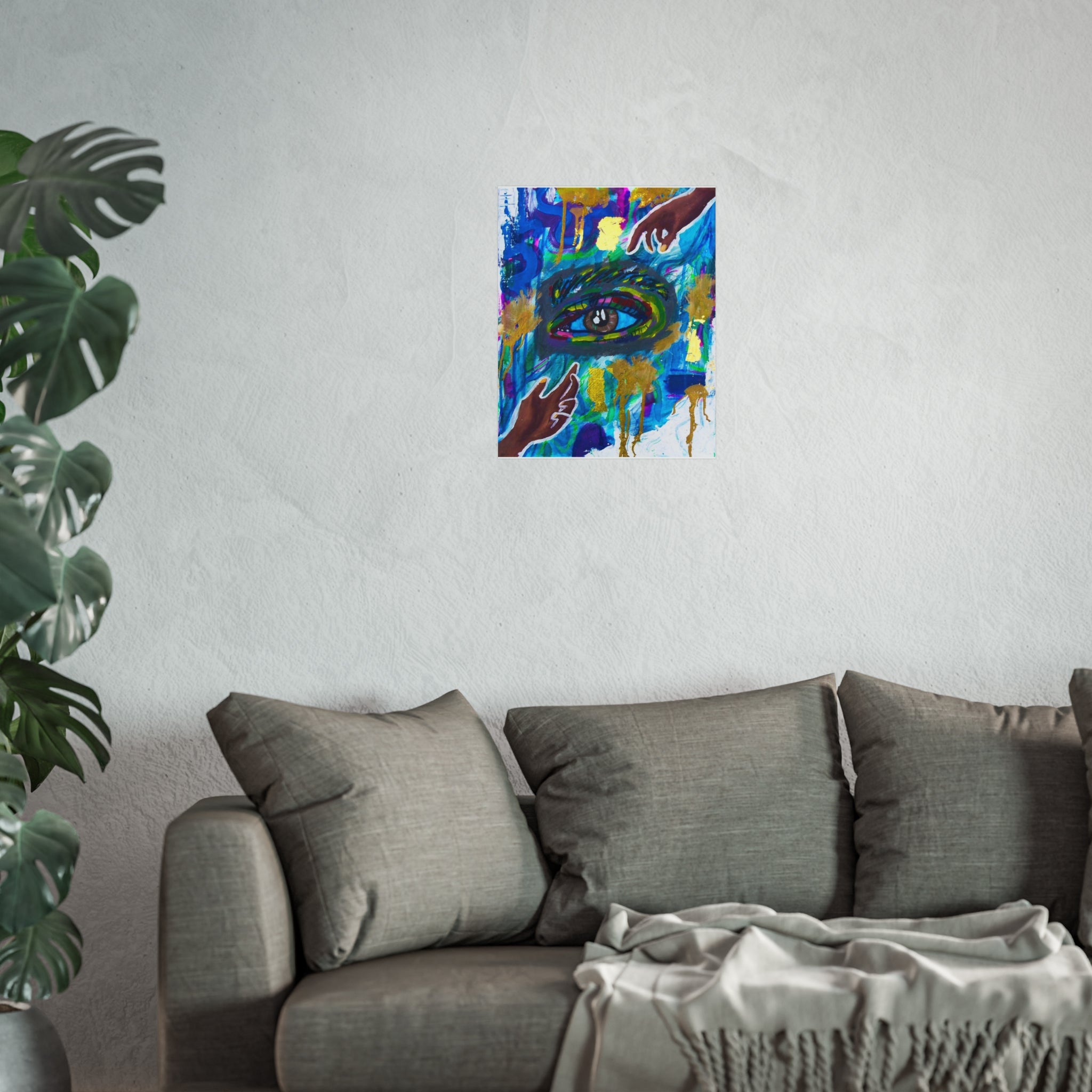 Artistic Eye Poster, Colorful Wall Art, Boho Home Decor, Unique Gift for Creatives, Inspirational Art Print