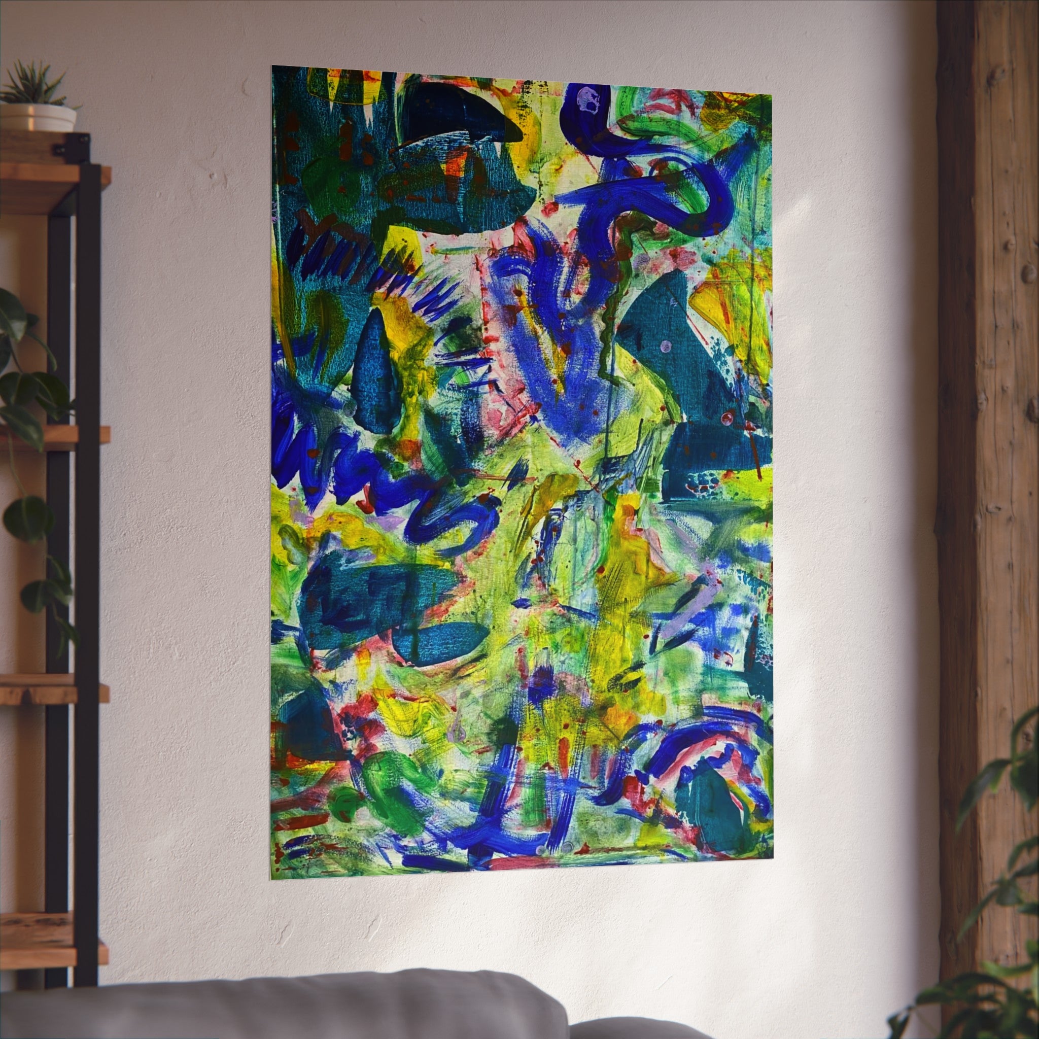 Vibrant Abstract Fine Art Posters, Colorful Wall Decor, Modern Home Art, Living Room Decoration, Gift for Art Lovers