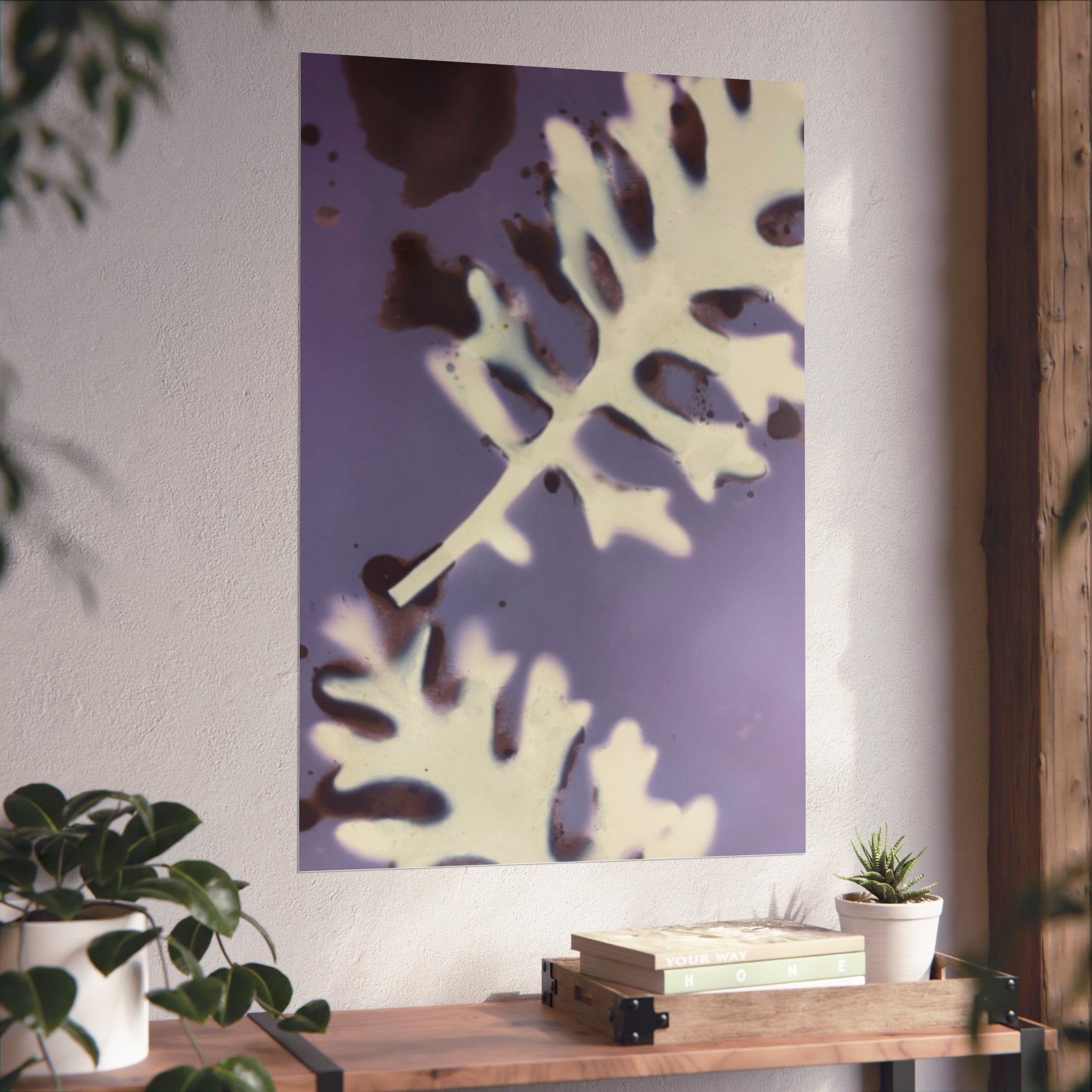 Artistic Leaf Print Wall Decor Poster, Nature-Inspired Fine Art, Home Decor, Eco-Friendly Art, Perfect Gift for Plant Lovers