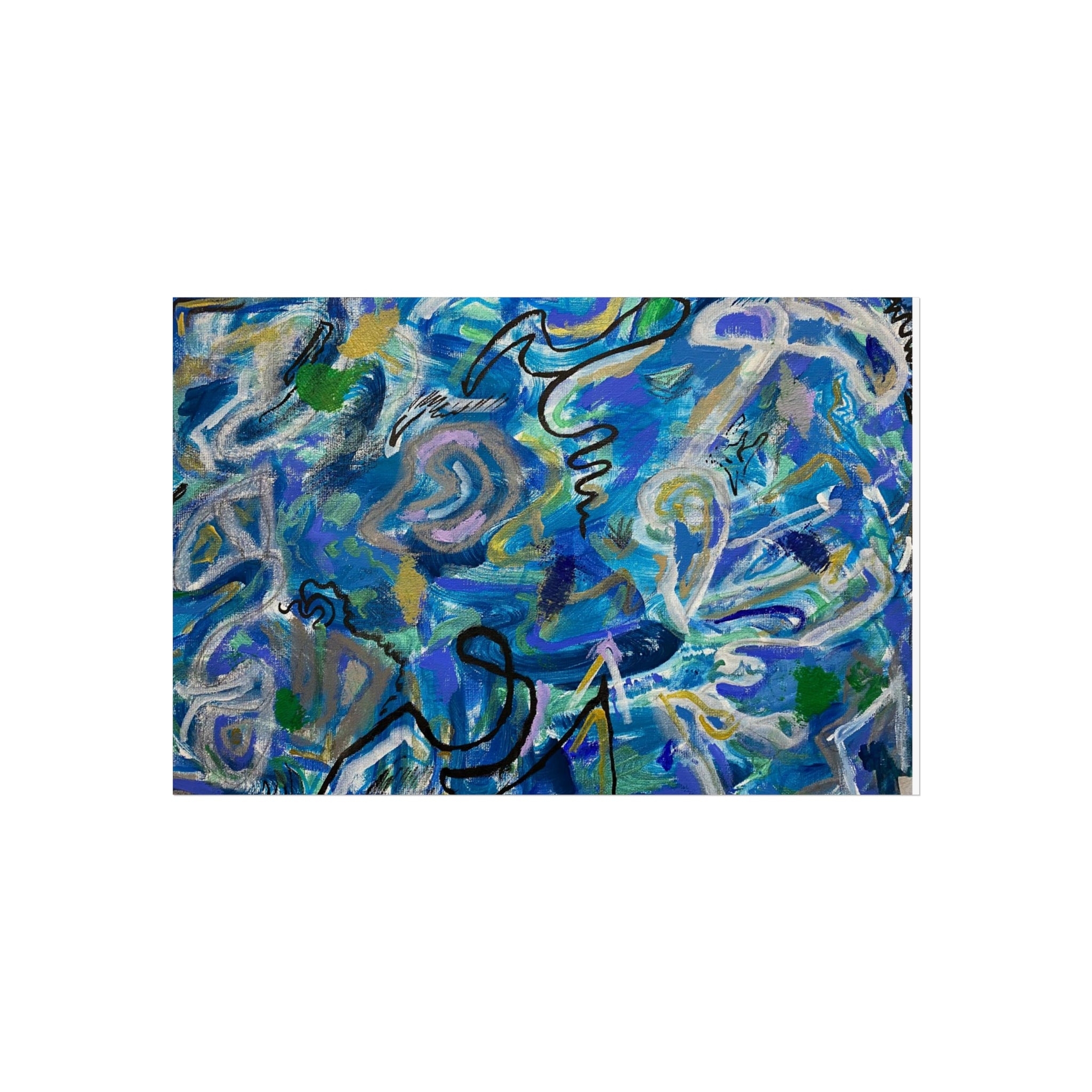 Abstract Blue Fine Art Posters, Wall Decor, Home Art Prints, Modern Living Room Decor, Unique Artwork for Gift Giving