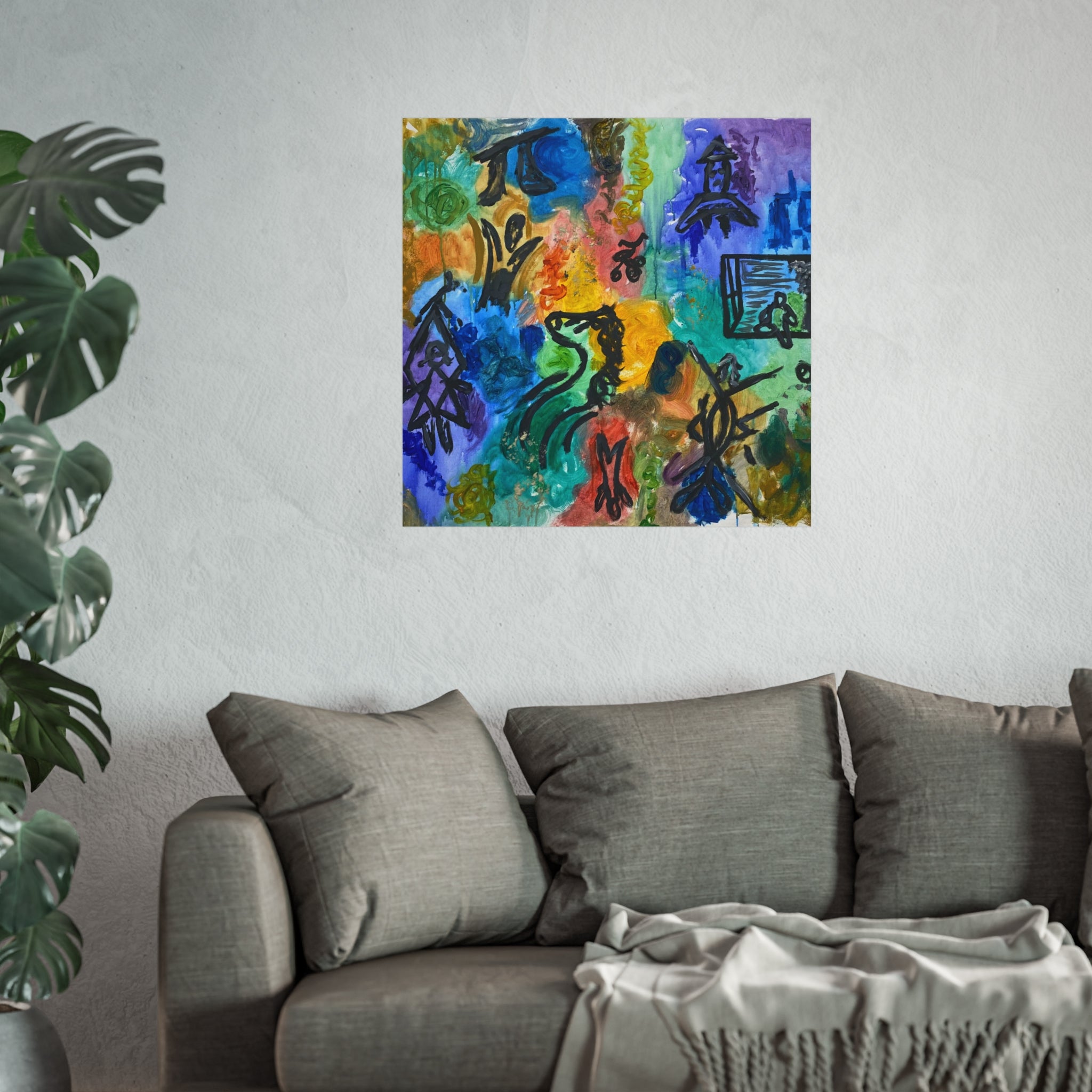 Vibrant Abstract Fine Art Posters, Colorful Wall Decor, Home Art, Unique Gifts, Modern Decor, Contemporary Wall Art