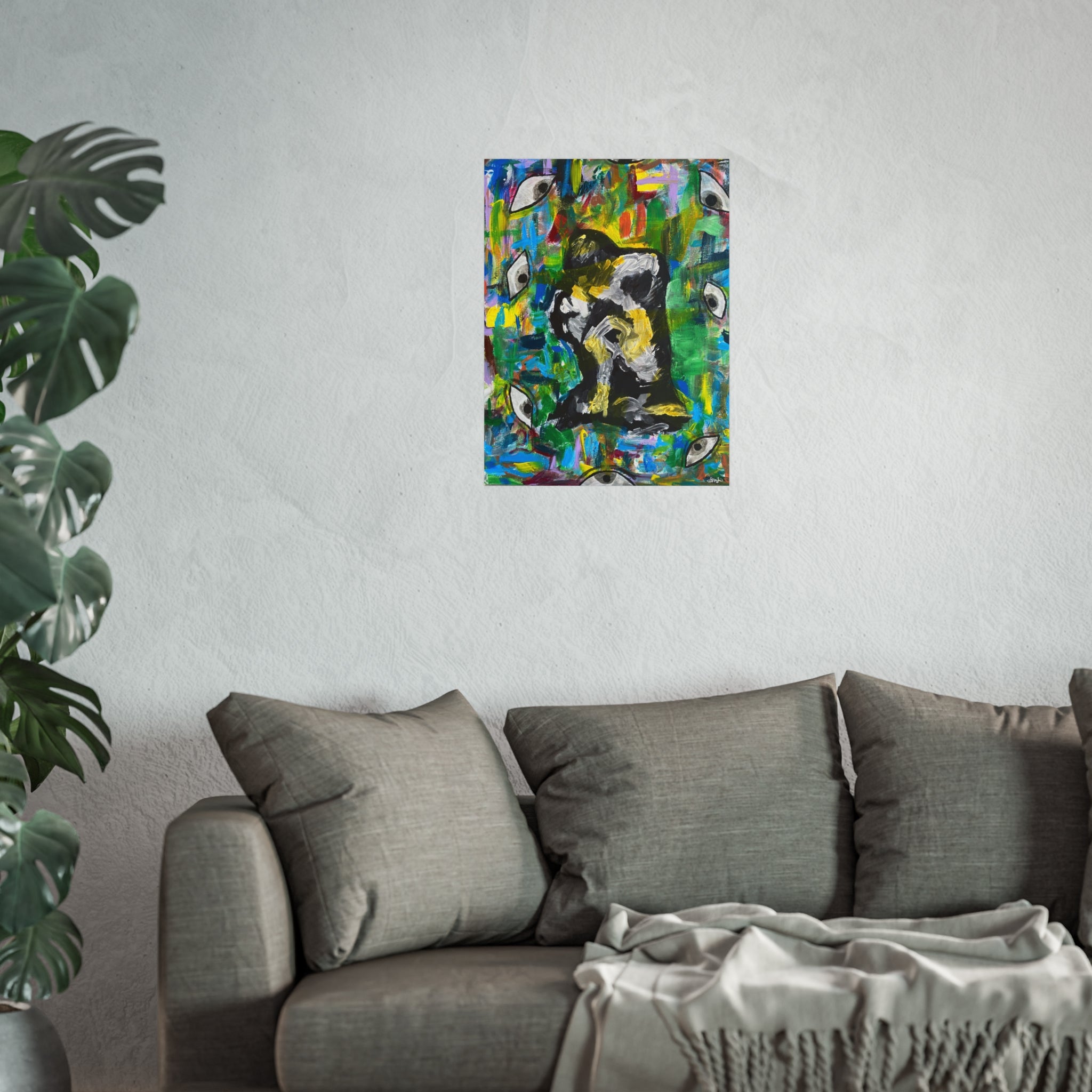 Vibrant Fine Art Poster for Home Decor, Abstract Wall Art, Colorful Artwork, Unique Gift for Art Lovers, Eye-catching Interior Accents