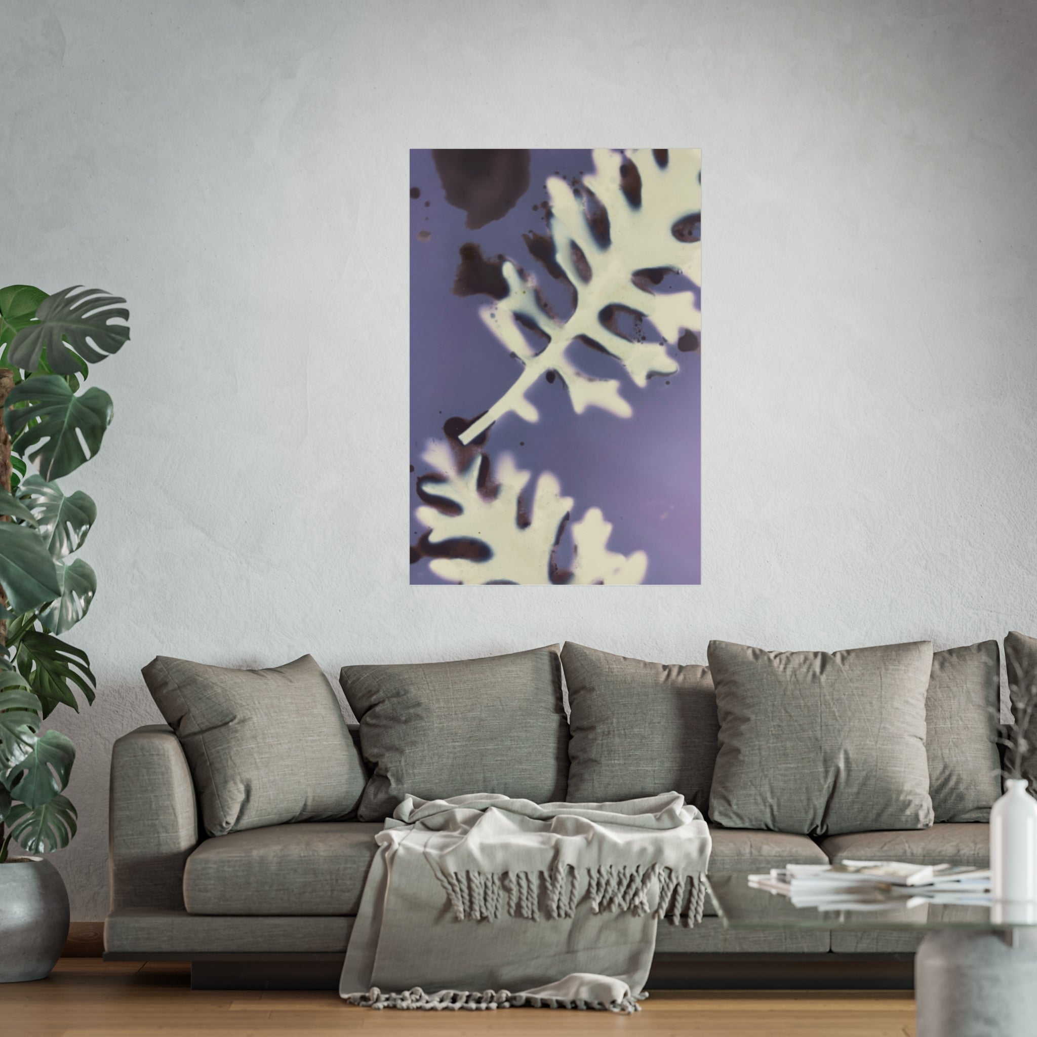 Artistic Leaf Print Wall Decor Poster, Nature-Inspired Fine Art, Home Decor, Eco-Friendly Art, Perfect Gift for Plant Lovers