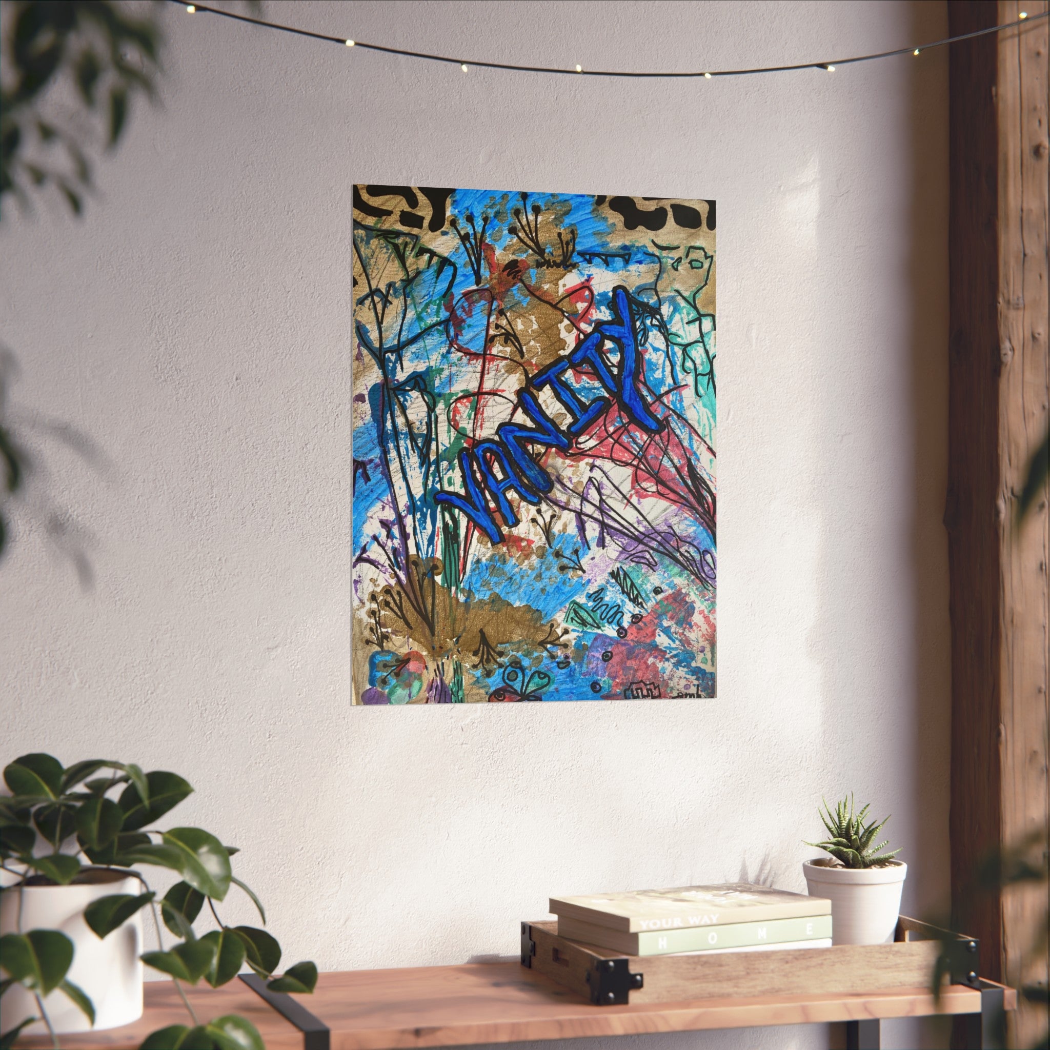 Vibrant Fine Art Poster for Home Decor, Modern Wall Art, Unique Gift, Inspirational Art, Vanity-Themed Decor