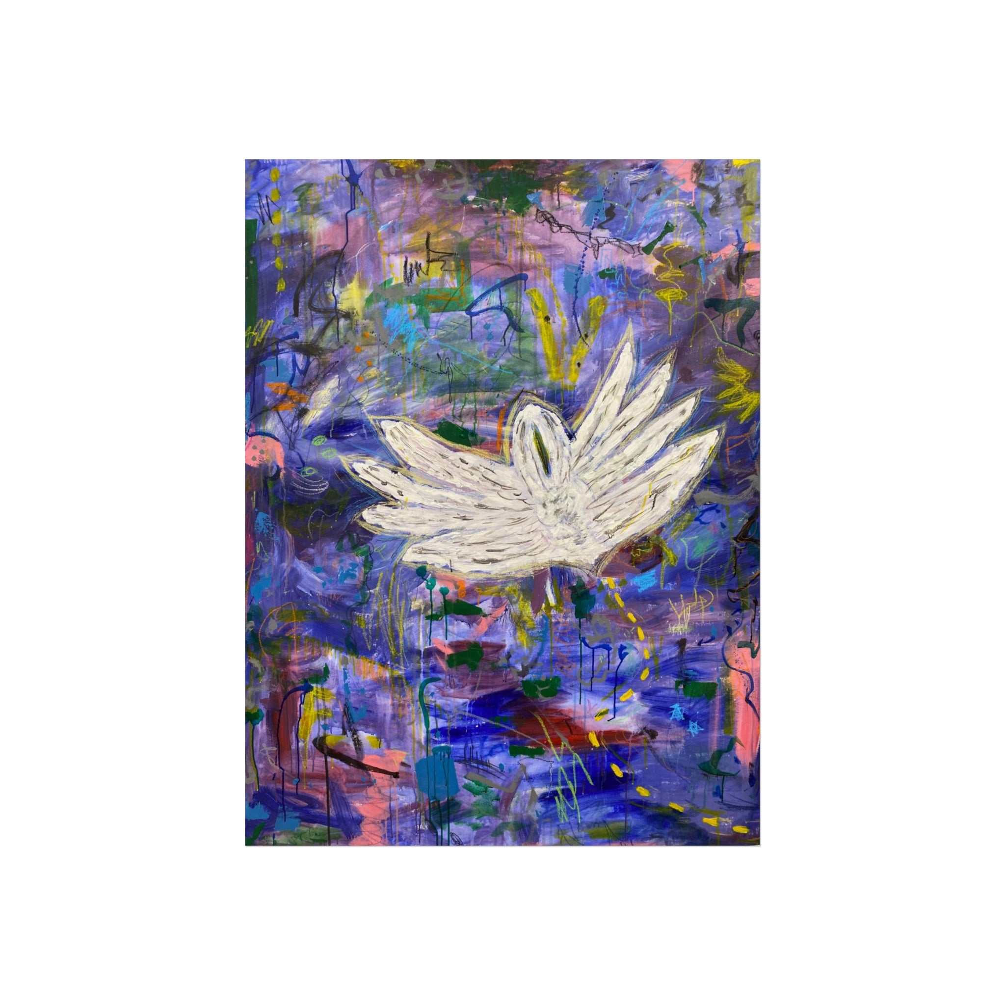 Elegant Swan Fine Art Poster, Abstract Wall Art, Home Decor, Colorful Prints, Unique Artwork for Living Room, Gift Idea