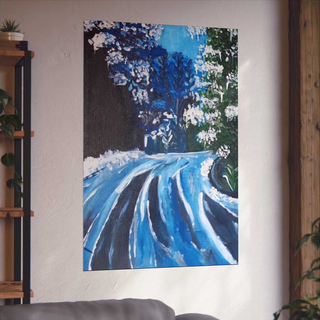 Serene Winter Landscape Art Print, Fine Art Poster, Wall Décor, Cozy Living Room, Gift for Art Lovers, Winter Home Decoration