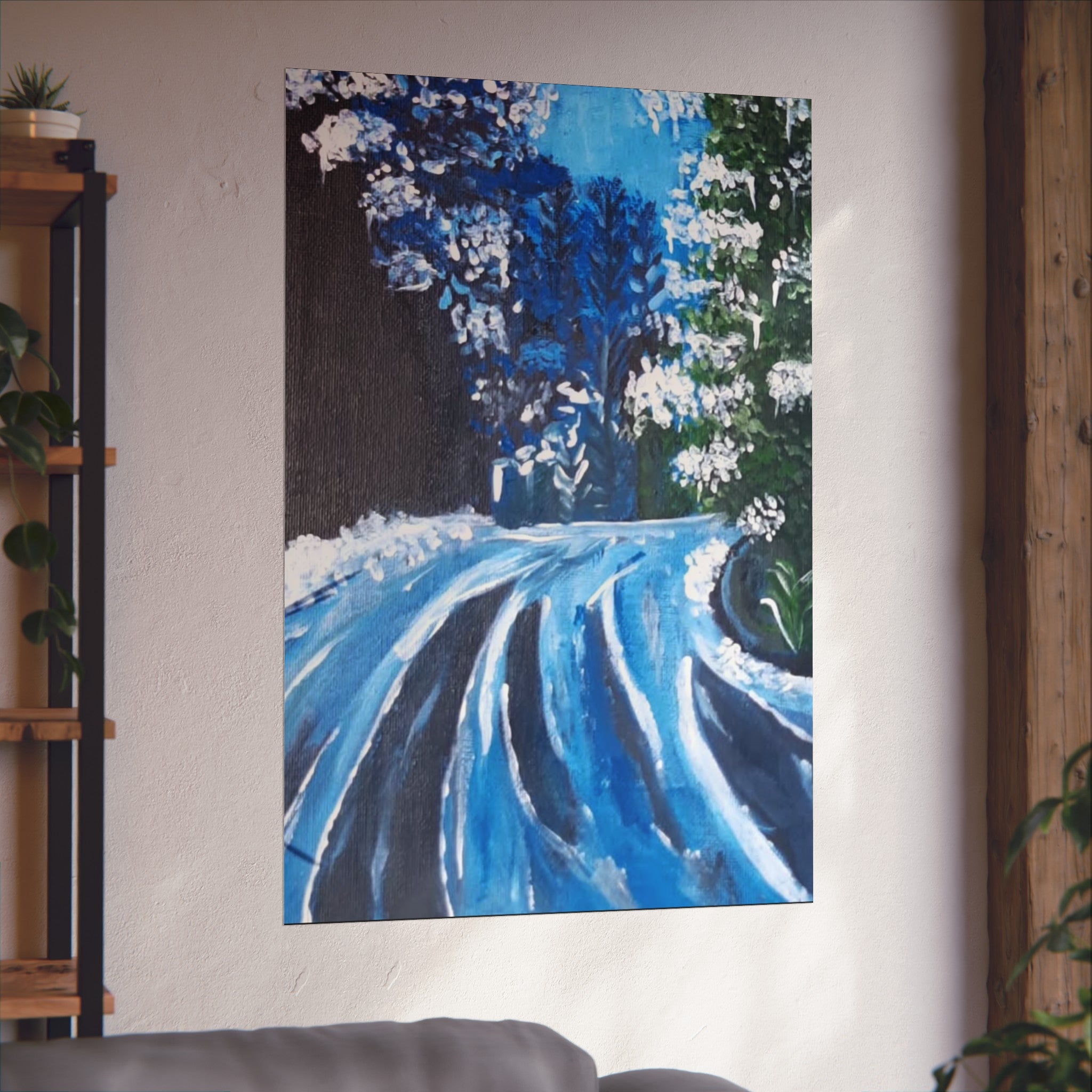 Serene Winter Landscape Art Print, Fine Art Poster, Wall Décor, Cozy Living Room, Gift for Art Lovers, Winter Home Decoration