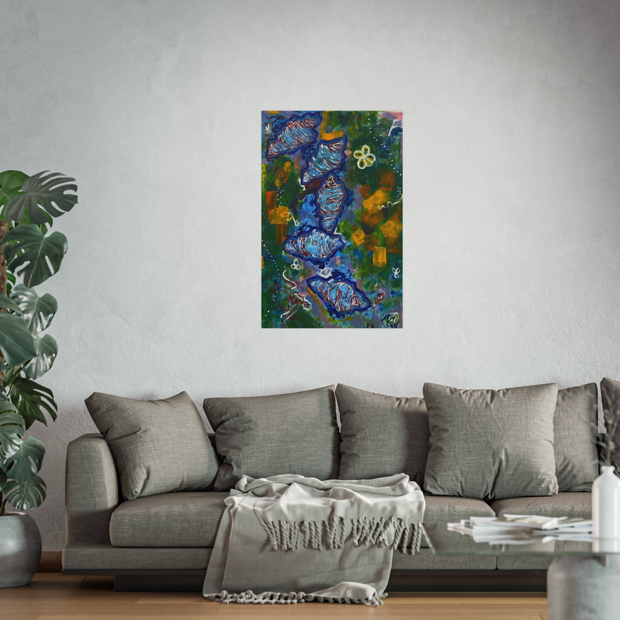 Vibrant Fine Art Poster, Colorful Wall Decor, Home Art Print, Unique Gift, Modern Artwork, Art for Living Room