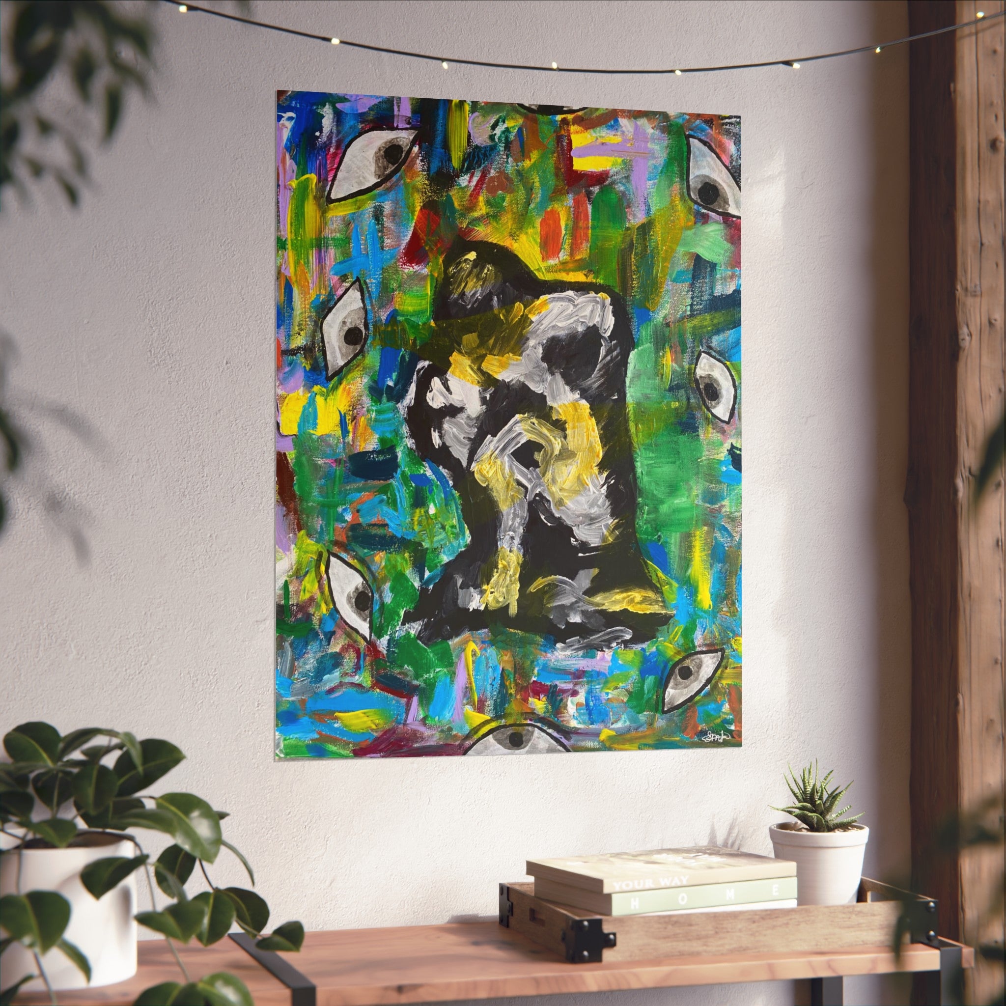 Vibrant Fine Art Poster for Home Decor, Abstract Wall Art, Colorful Artwork, Unique Gift for Art Lovers, Eye-catching Interior Accents