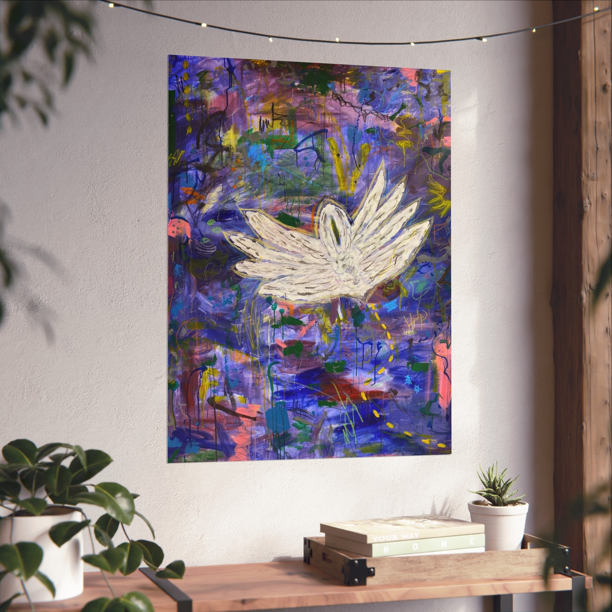 Elegant Swan Fine Art Poster, Abstract Wall Art, Home Decor, Colorful Prints, Unique Artwork for Living Room, Gift Idea