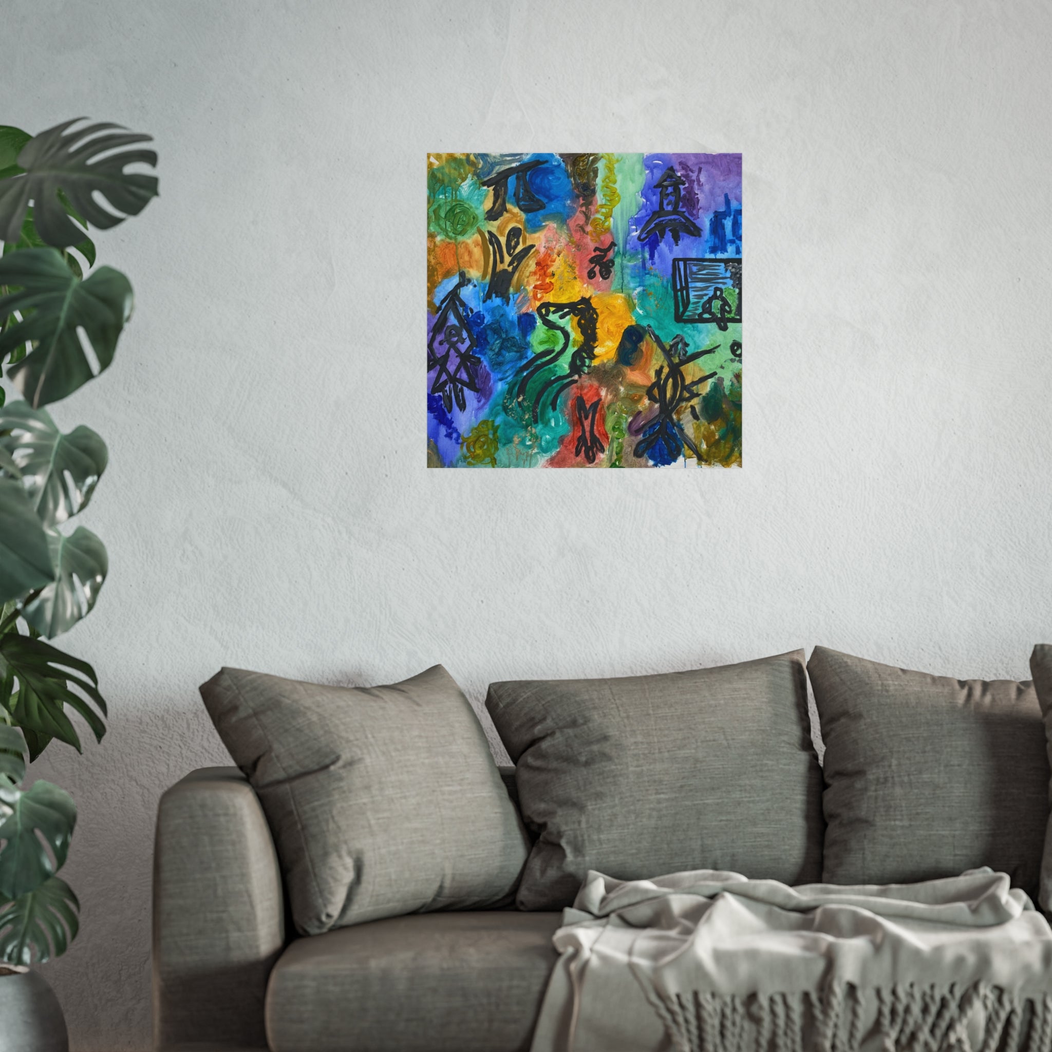 Vibrant Abstract Fine Art Posters, Colorful Wall Decor, Home Art, Unique Gifts, Modern Decor, Contemporary Wall Art