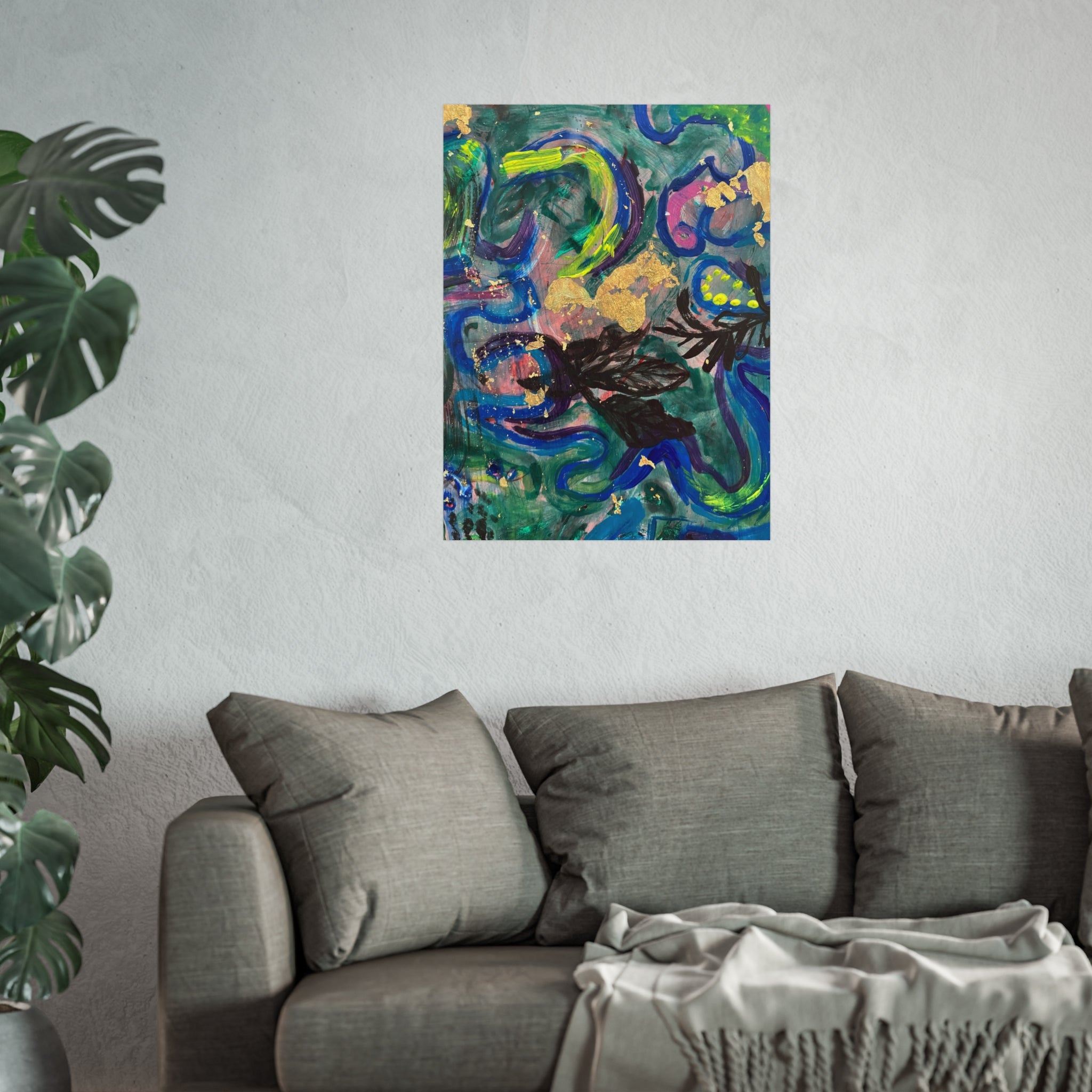 Vibrant Abstract Fine Art Posters for Modern Home Decor, Boho Wall Art, Gift for Art Lovers, Colorful Artistic Prints, Unique Home Accents