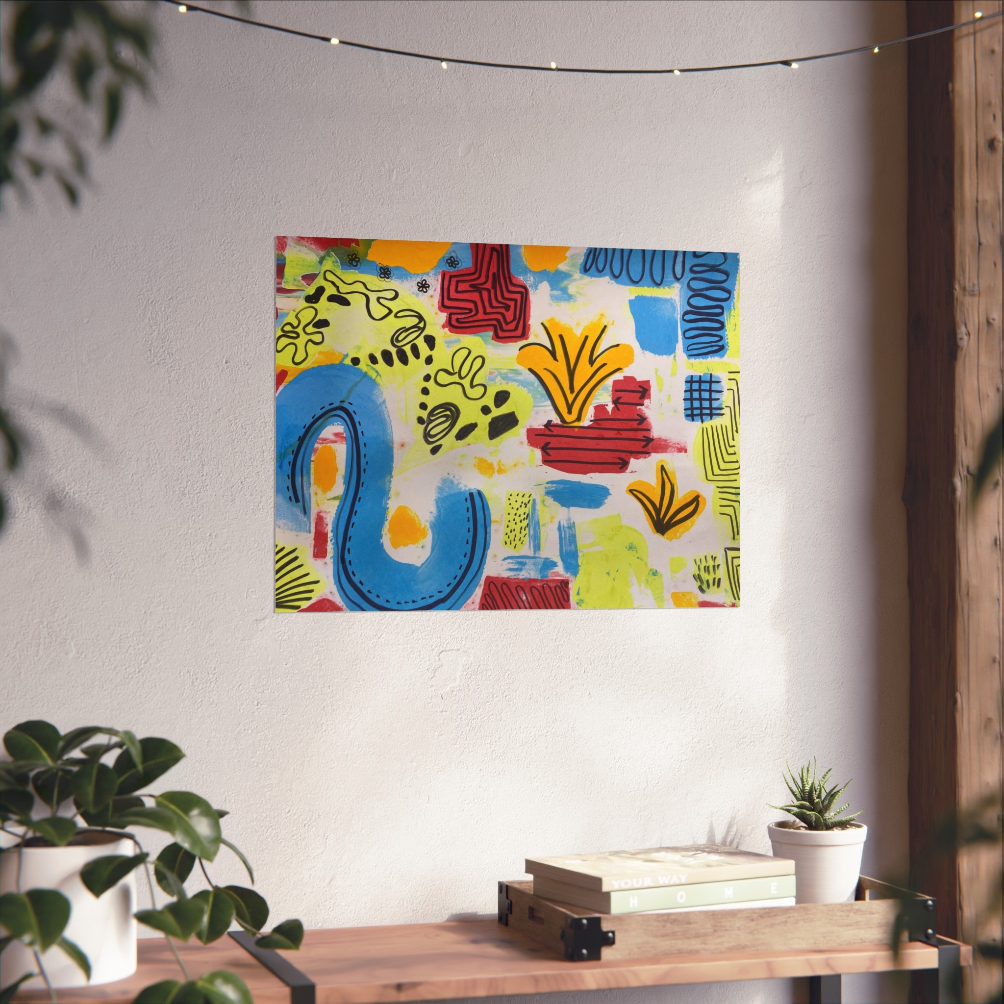 Vibrant Abstract Fine Art Posters - Colorful Wall Decor, Modern Home Art, Unique Gift, Living Room Artwork, Celebration Decor