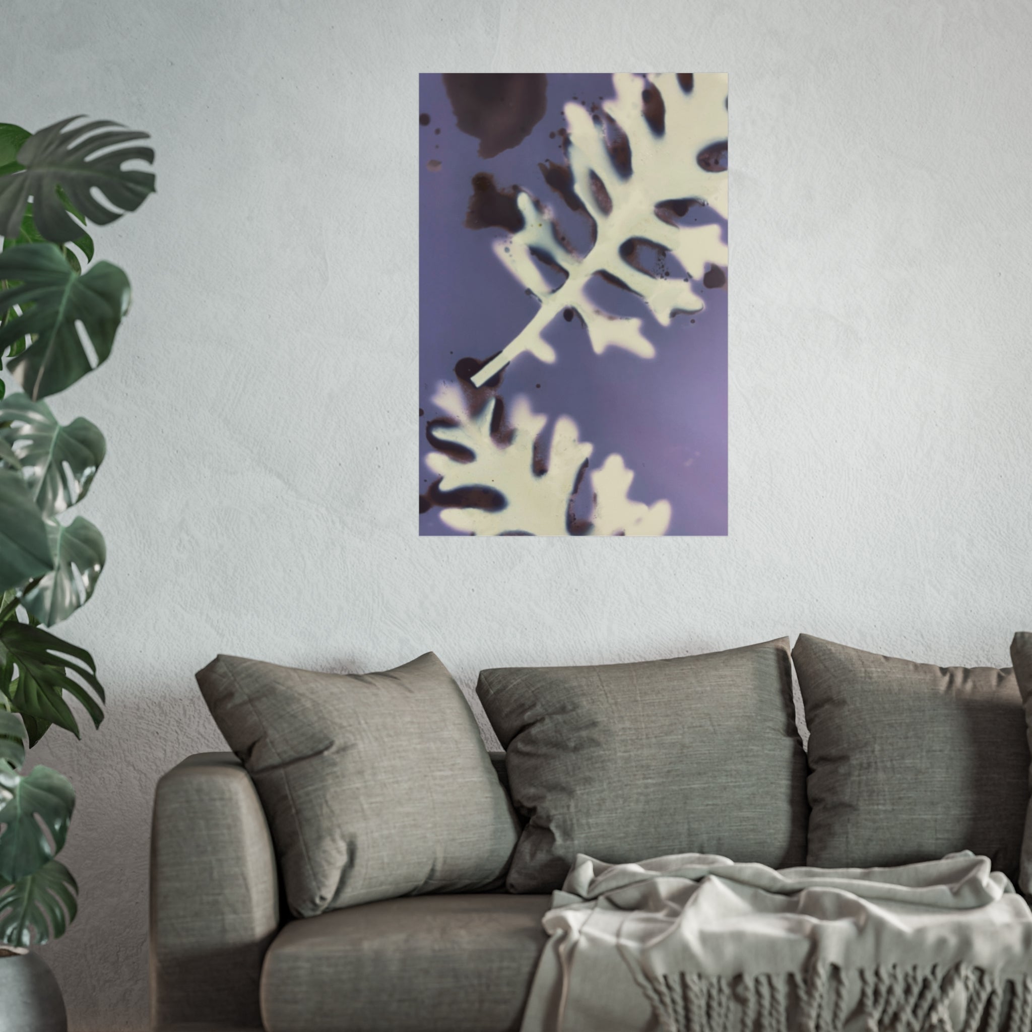 Artistic Leaf Print Wall Decor Poster, Nature-Inspired Fine Art, Home Decor, Eco-Friendly Art, Perfect Gift for Plant Lovers