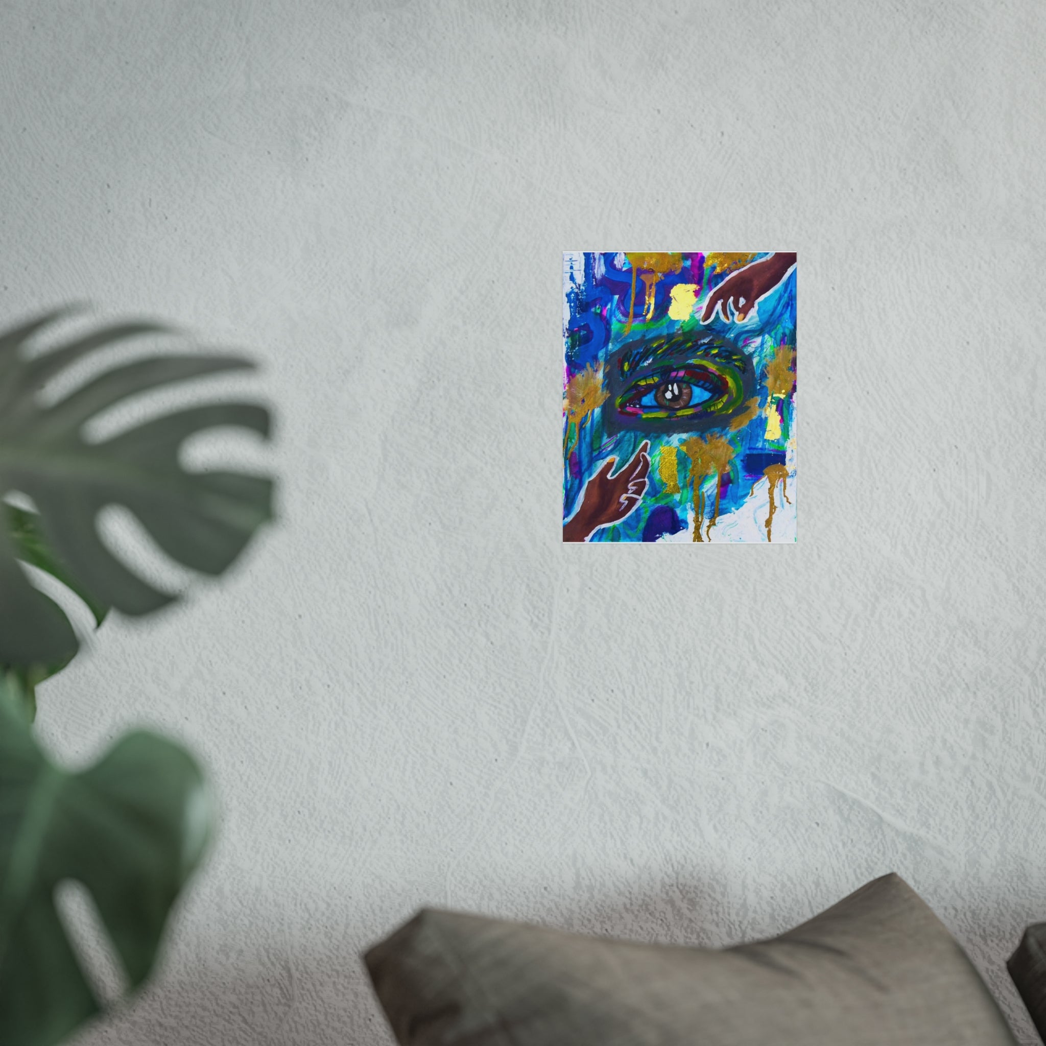 Artistic Eye Poster, Colorful Wall Art, Boho Home Decor, Unique Gift for Creatives, Inspirational Art Print