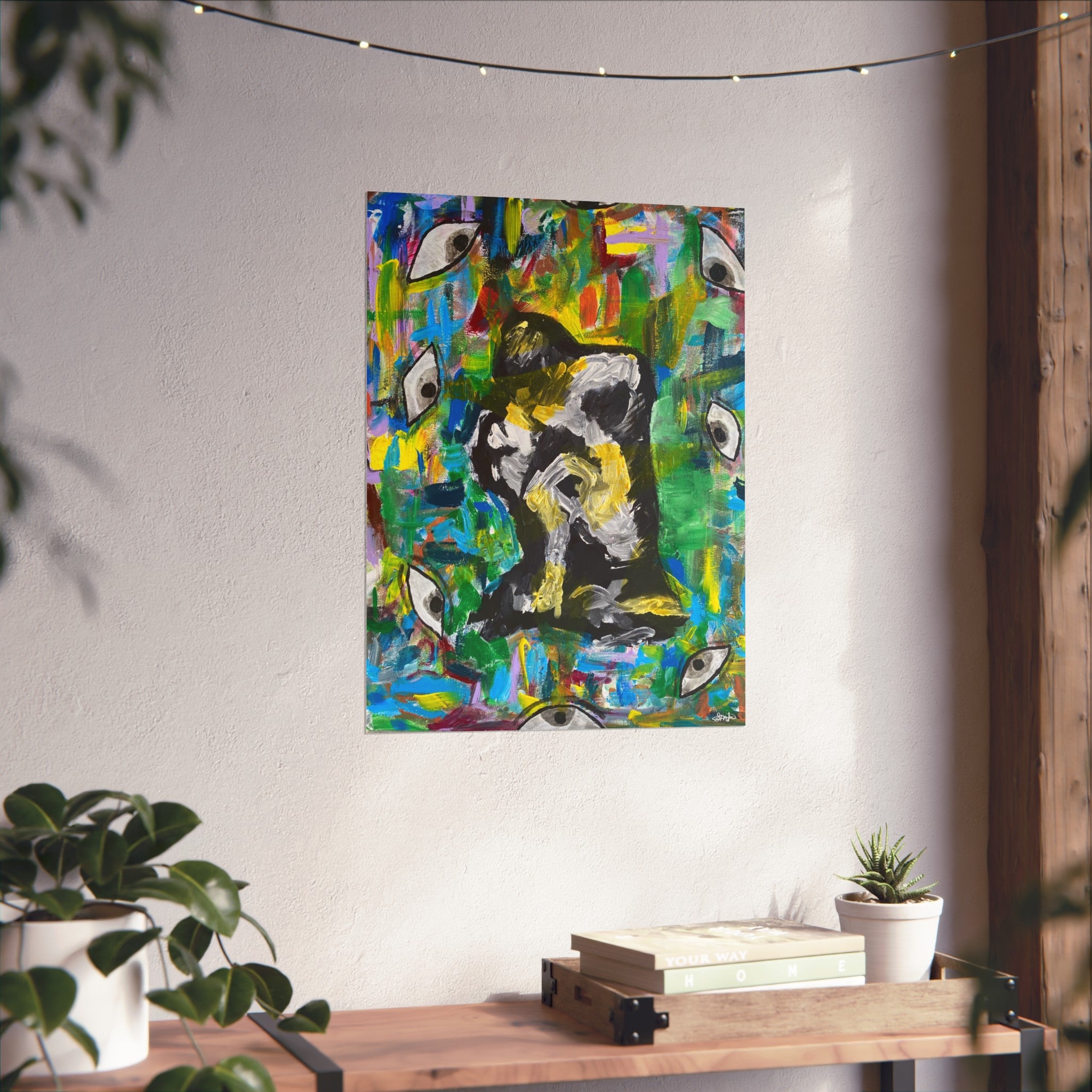 Vibrant Fine Art Poster for Home Decor, Abstract Wall Art, Colorful Artwork, Unique Gift for Art Lovers, Eye-catching Interior Accents