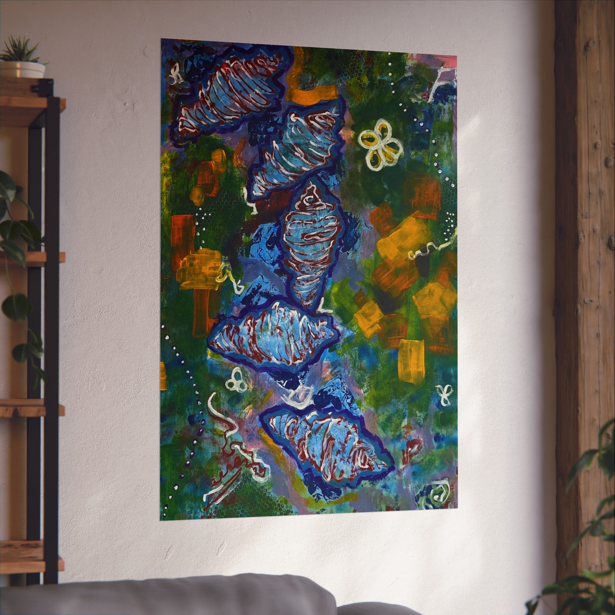 Vibrant Fine Art Poster, Colorful Wall Decor, Home Art Print, Unique Gift, Modern Artwork, Art for Living Room