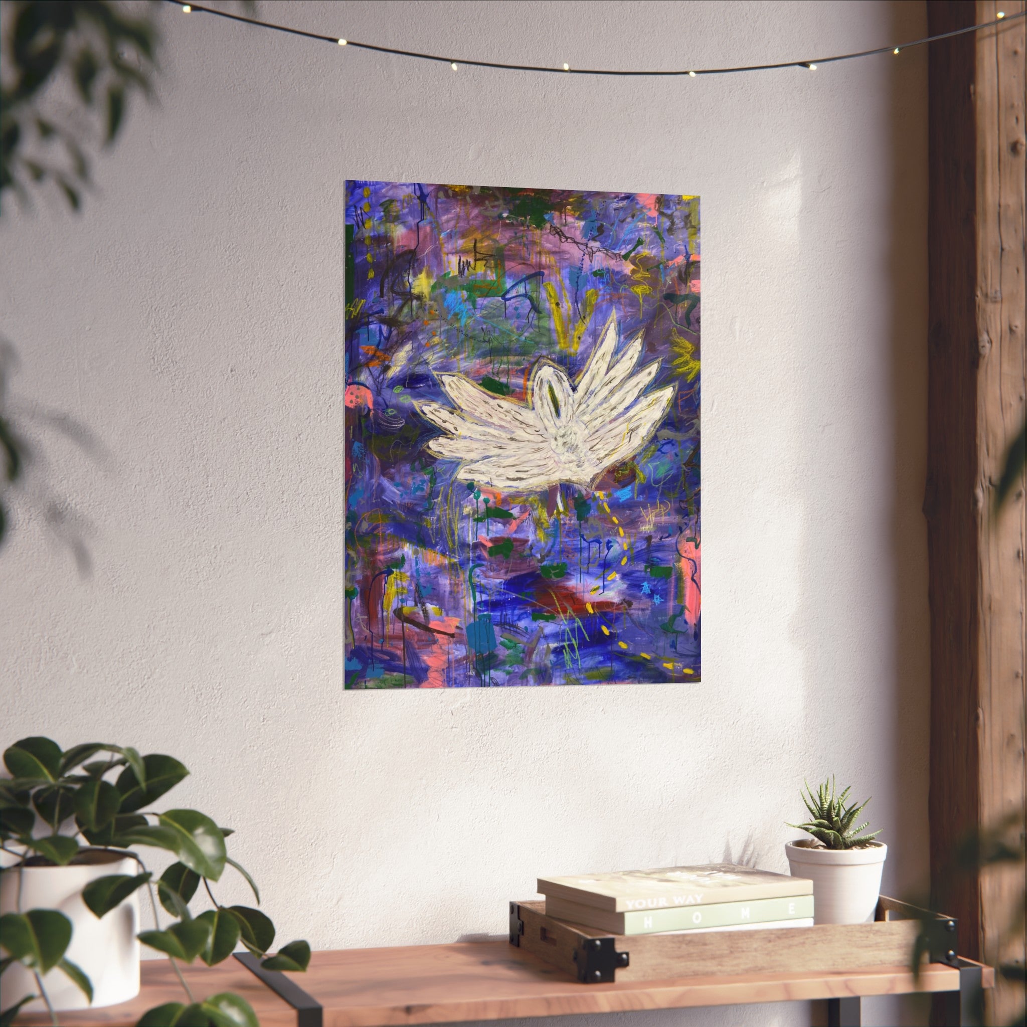 Elegant Swan Fine Art Poster, Abstract Wall Art, Home Decor, Colorful Prints, Unique Artwork for Living Room, Gift Idea