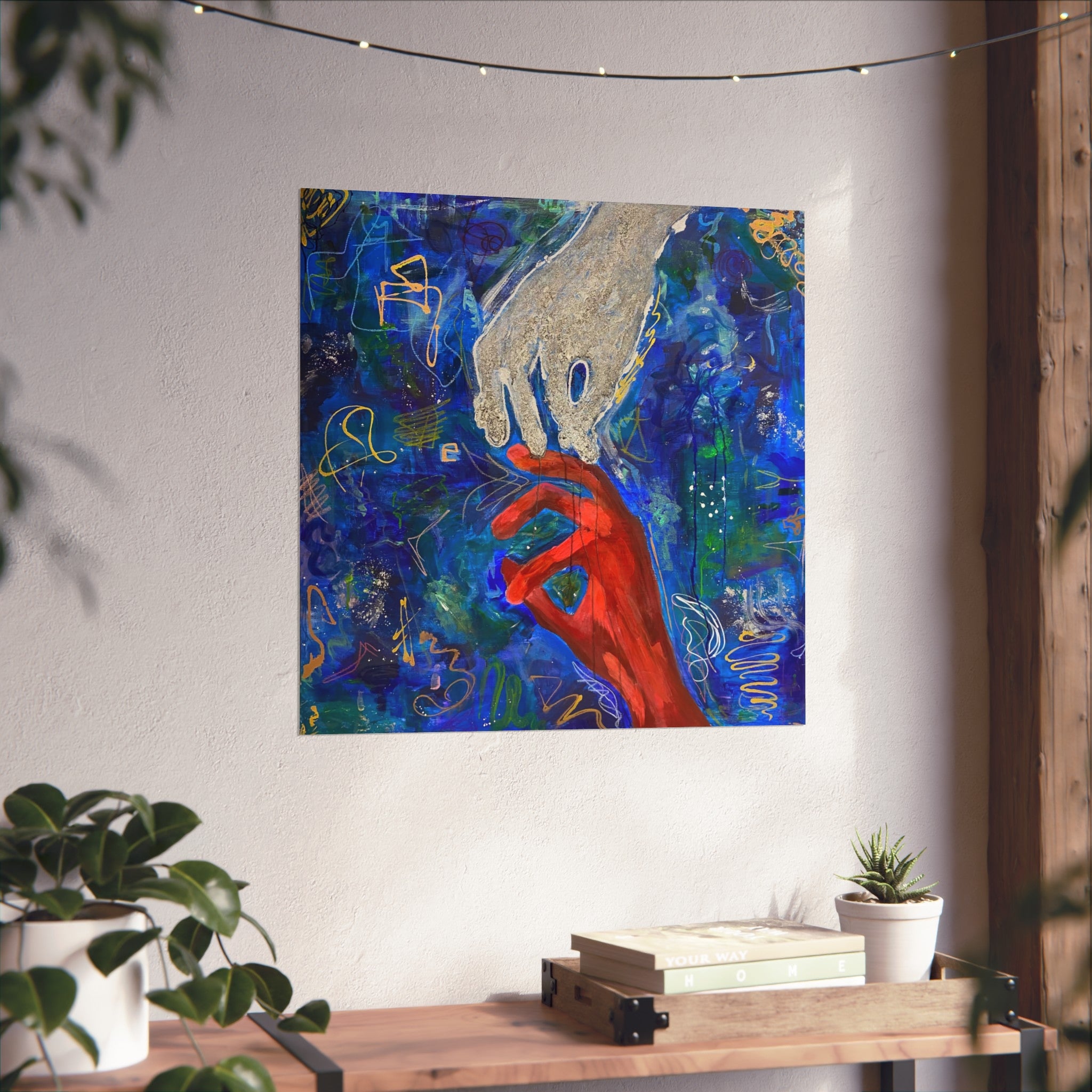 Vibrant Fine Art Poster - Abstract Hand Design, Wall Décor, Home Art, Gift for Art Lovers, Unique Art Print