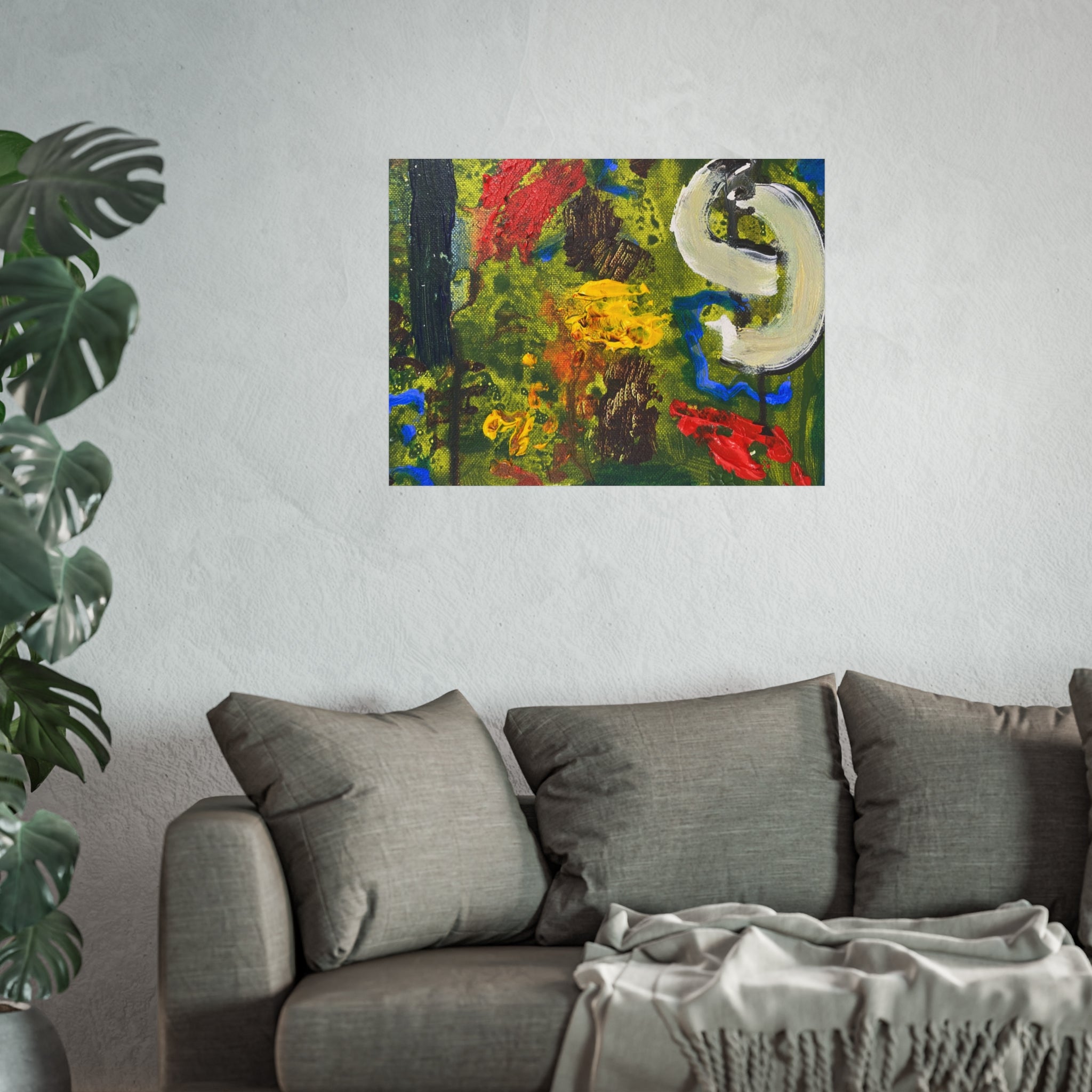 Vibrant Modern Fine Art Poster for Home Decor, Colorful Wall Art, Unique Gift, Contemporary Artwork, Stylish Living Room Decor