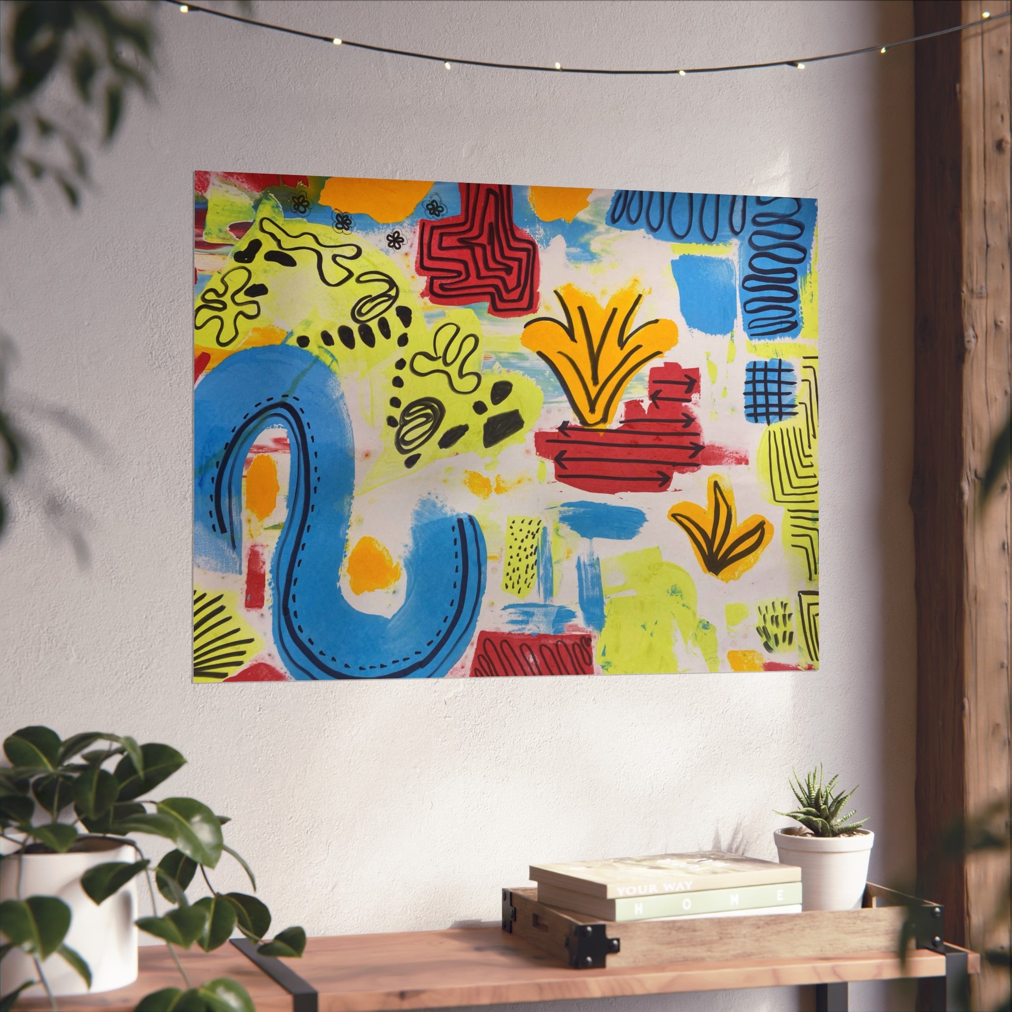 Vibrant Abstract Fine Art Posters - Colorful Wall Decor, Modern Home Art, Unique Gift, Living Room Artwork, Celebration Decor