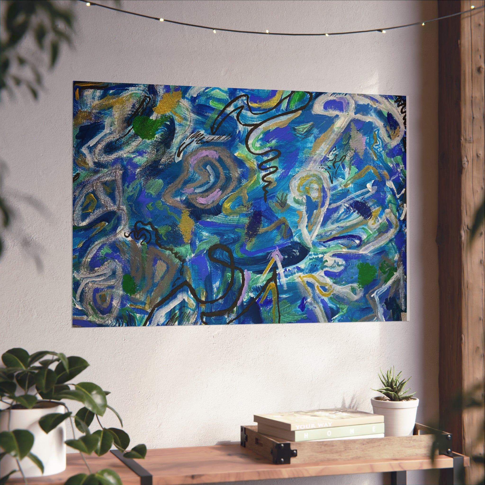 Abstract Blue Fine Art Posters, Wall Decor, Home Art Prints, Modern Living Room Decor, Unique Artwork for Gift Giving