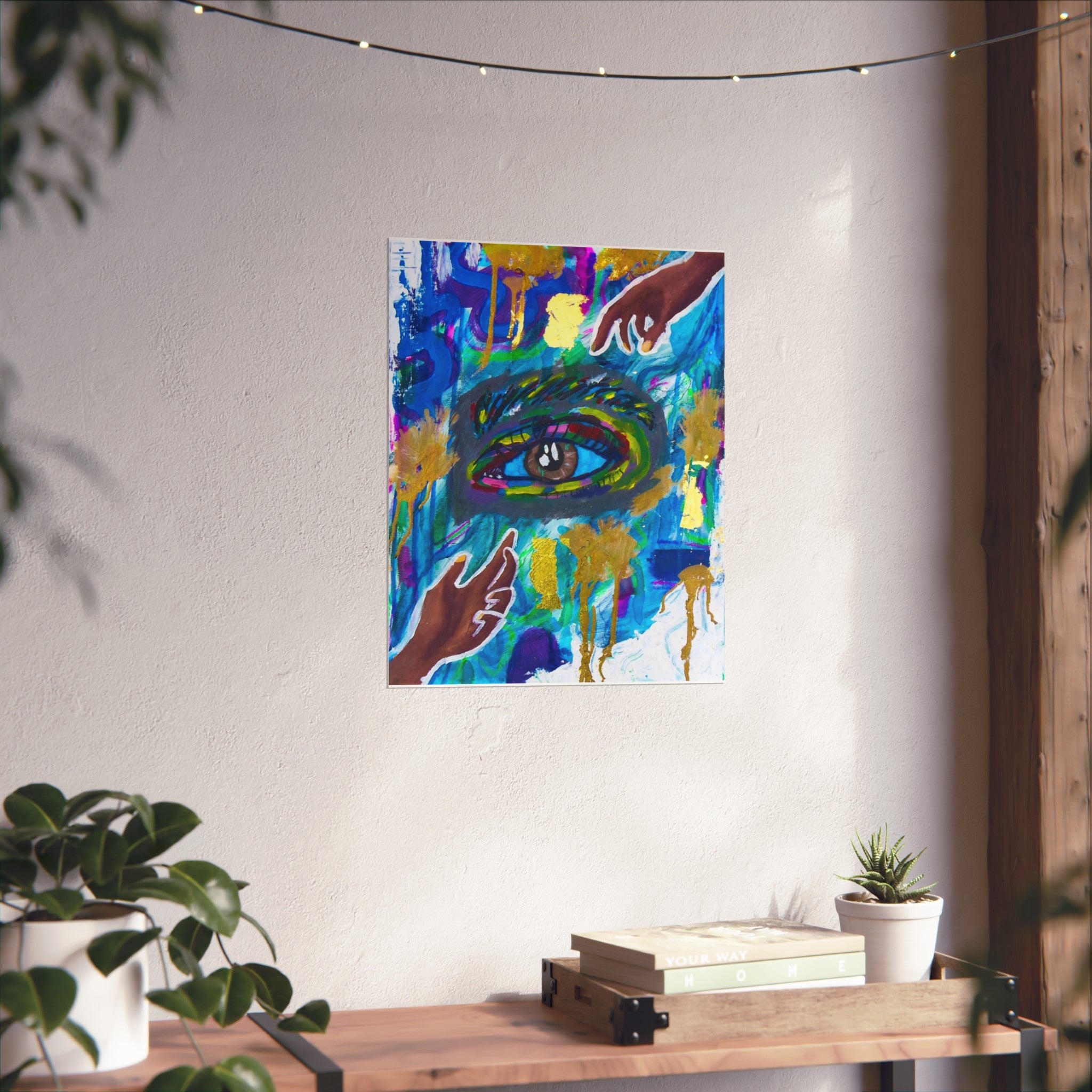 Artistic Eye Poster, Colorful Wall Art, Boho Home Decor, Unique Gift for Creatives, Inspirational Art Print
