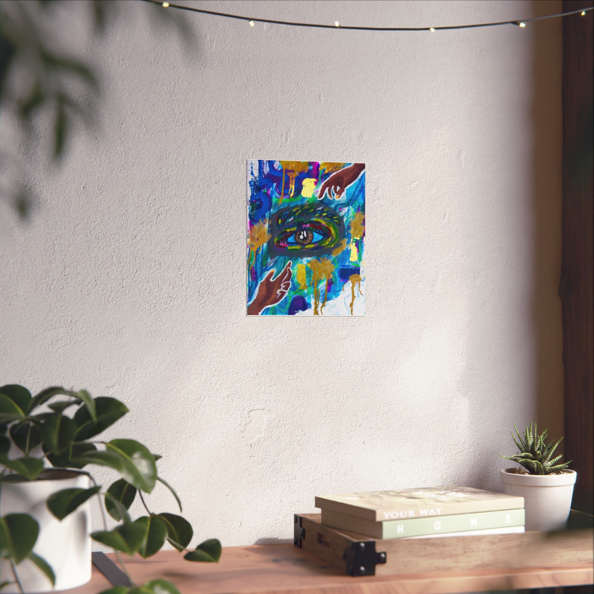 Artistic Eye Poster, Colorful Wall Art, Boho Home Decor, Unique Gift for Creatives, Inspirational Art Print