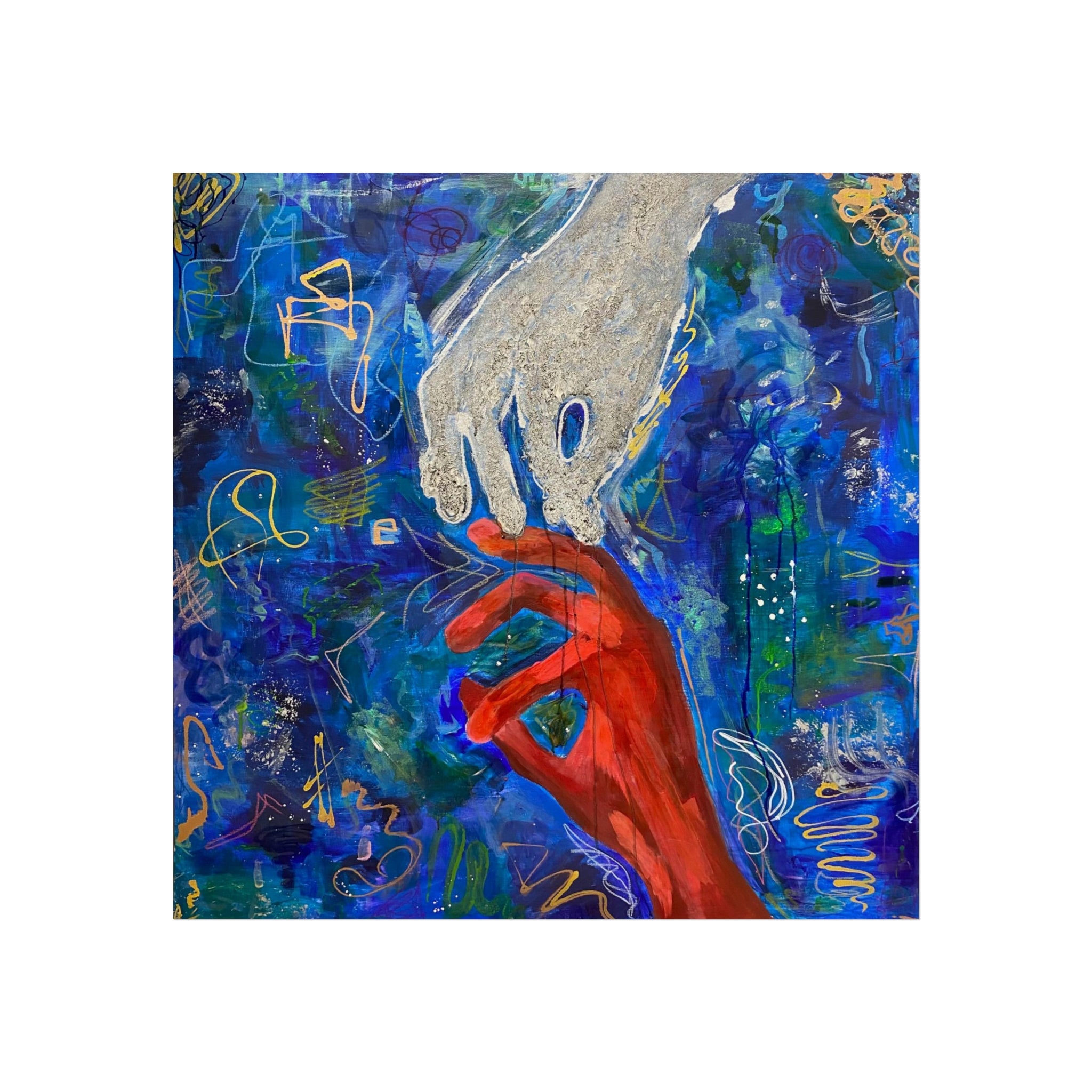 Vibrant Fine Art Poster - Abstract Hand Design, Wall Décor, Home Art, Gift for Art Lovers, Unique Art Print