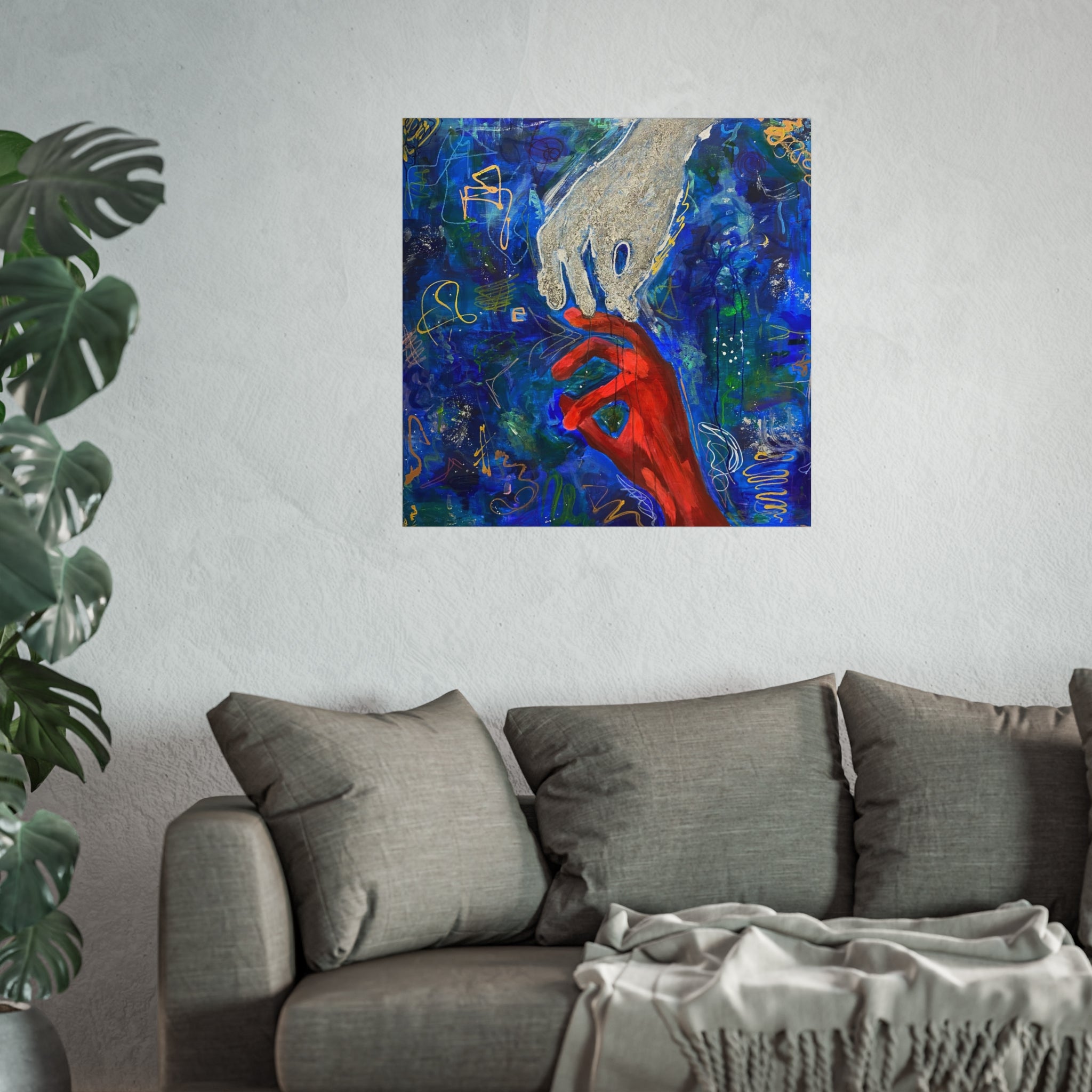 Vibrant Fine Art Poster - Abstract Hand Design, Wall Décor, Home Art, Gift for Art Lovers, Unique Art Print
