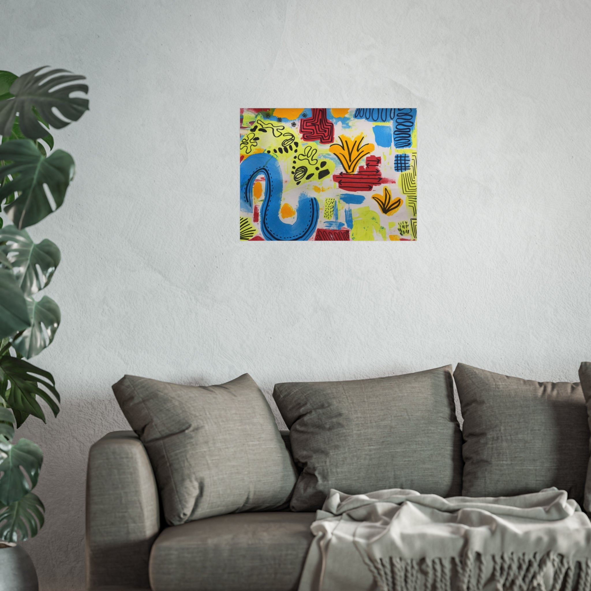 Vibrant Abstract Fine Art Posters - Colorful Wall Decor, Modern Home Art, Unique Gift, Living Room Artwork, Celebration Decor