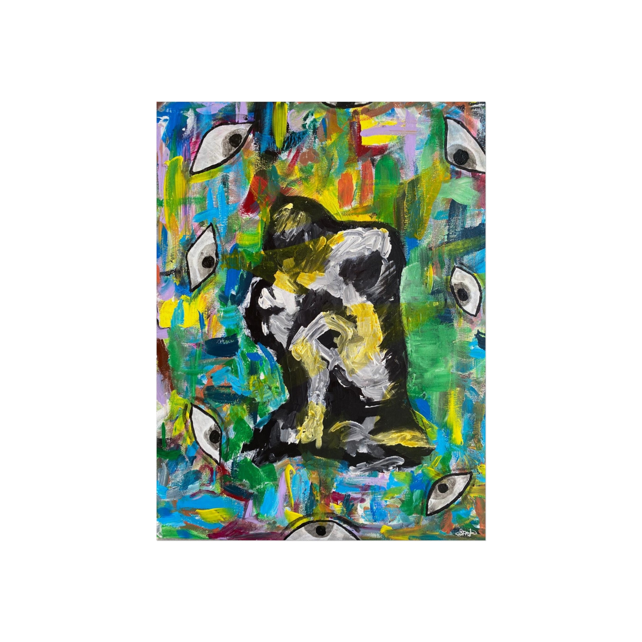Vibrant Fine Art Poster for Home Decor, Abstract Wall Art, Colorful Artwork, Unique Gift for Art Lovers, Eye-catching Interior Accents