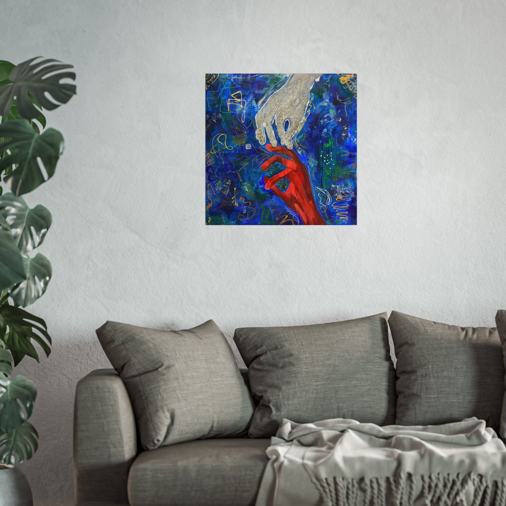 Vibrant Fine Art Poster - Abstract Hand Design, Wall Décor, Home Art, Gift for Art Lovers, Unique Art Print