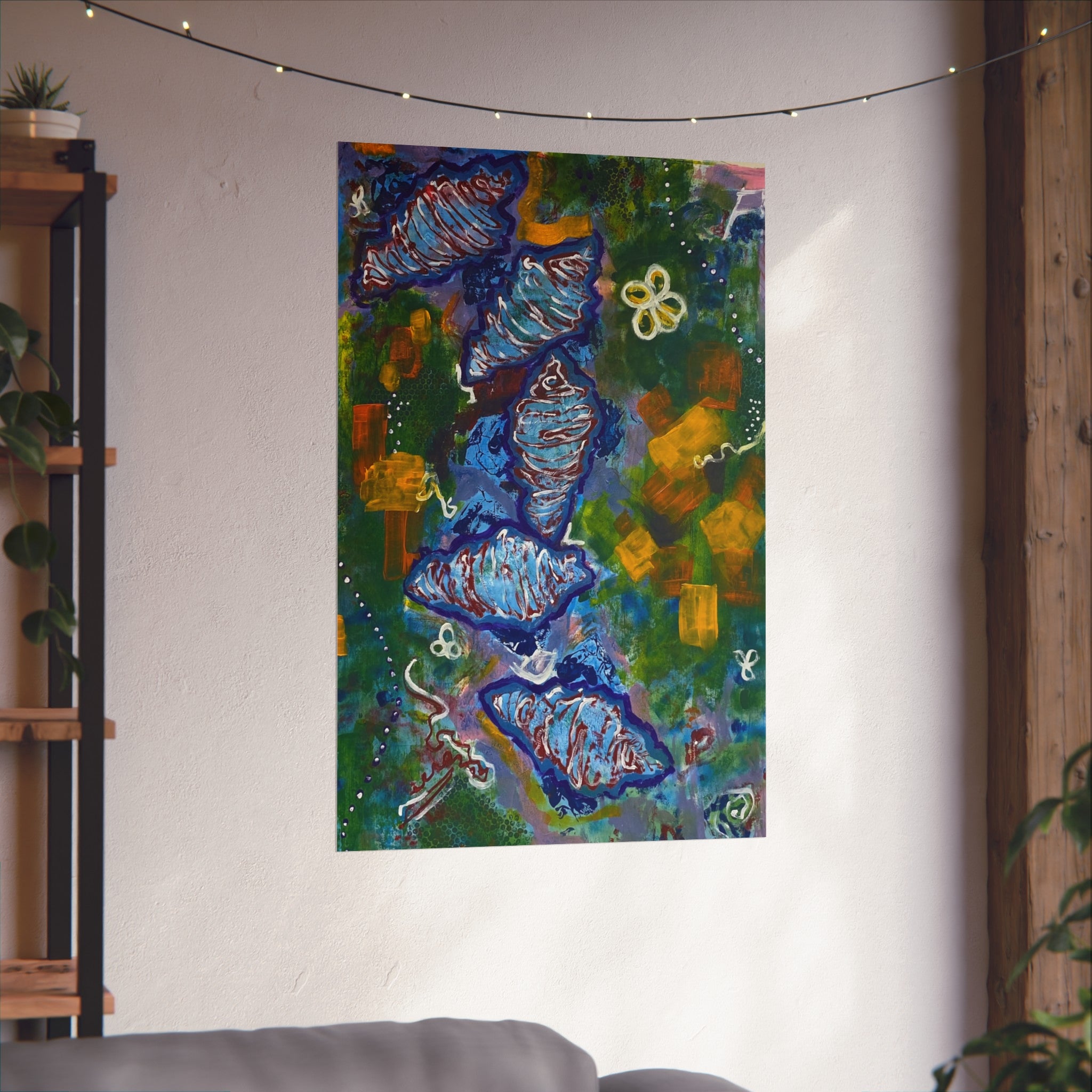 Vibrant Fine Art Poster, Colorful Wall Decor, Home Art Print, Unique Gift, Modern Artwork, Art for Living Room