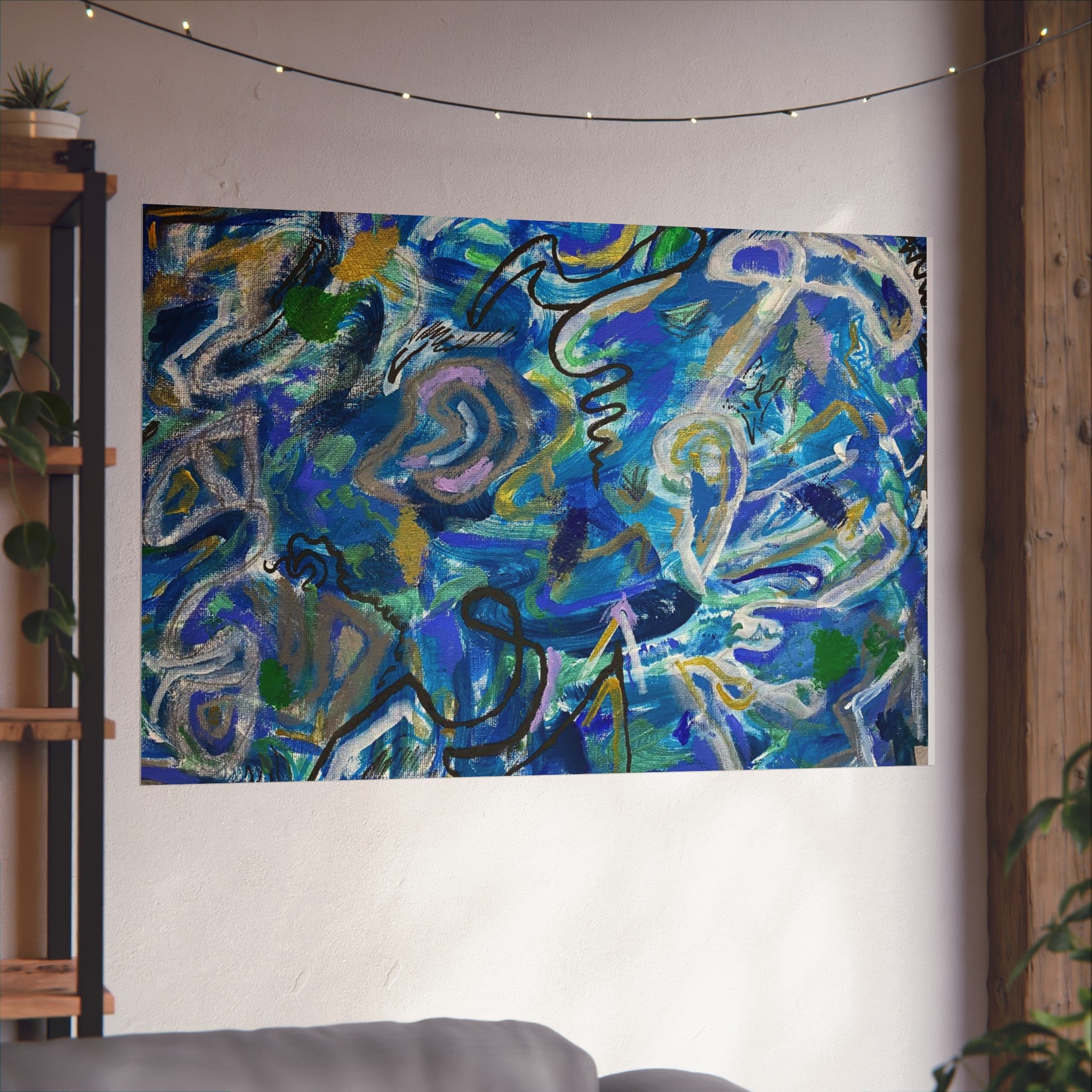 Abstract Blue Fine Art Posters, Wall Decor, Home Art Prints, Modern Living Room Decor, Unique Artwork for Gift Giving