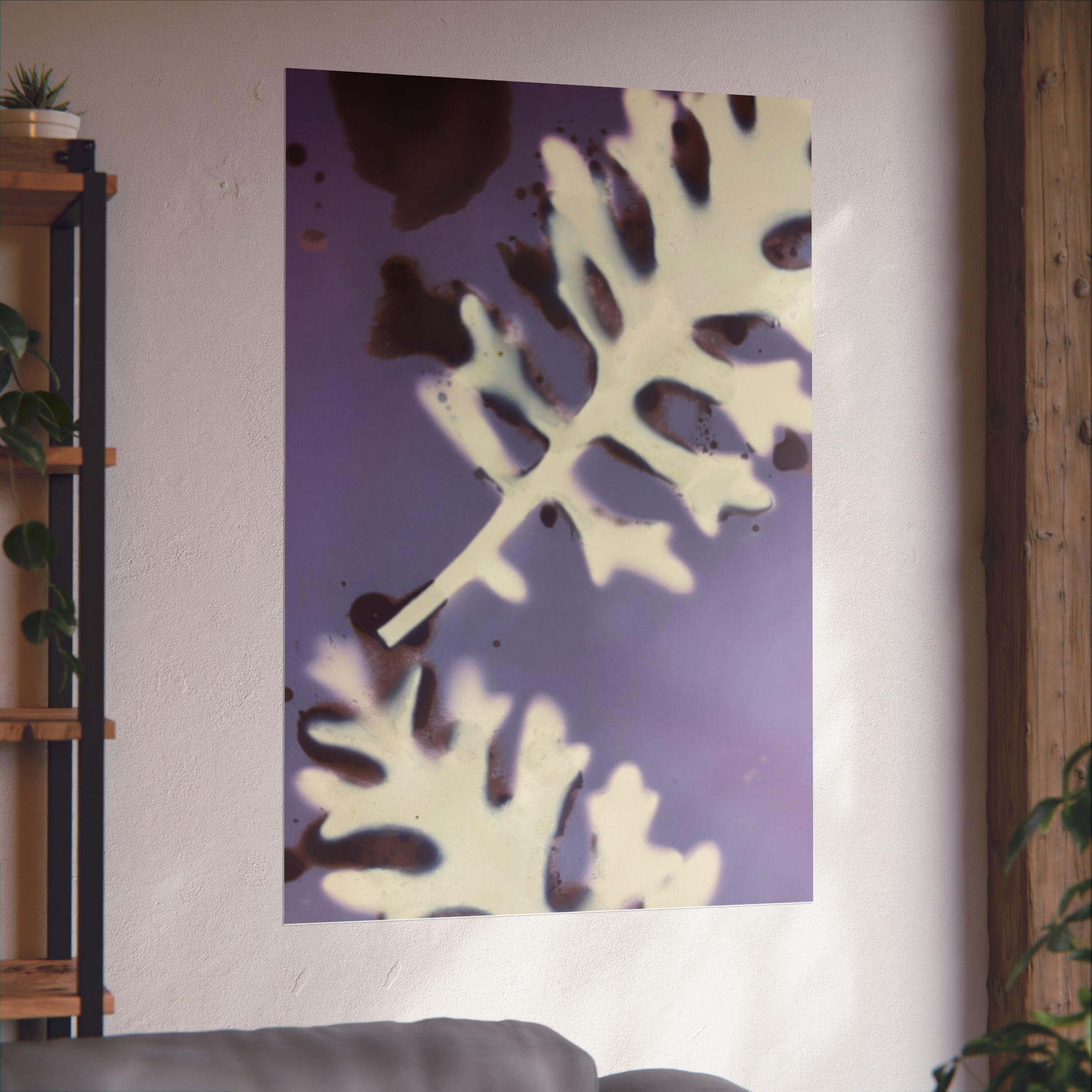 Artistic Leaf Print Wall Decor Poster, Nature-Inspired Fine Art, Home Decor, Eco-Friendly Art, Perfect Gift for Plant Lovers